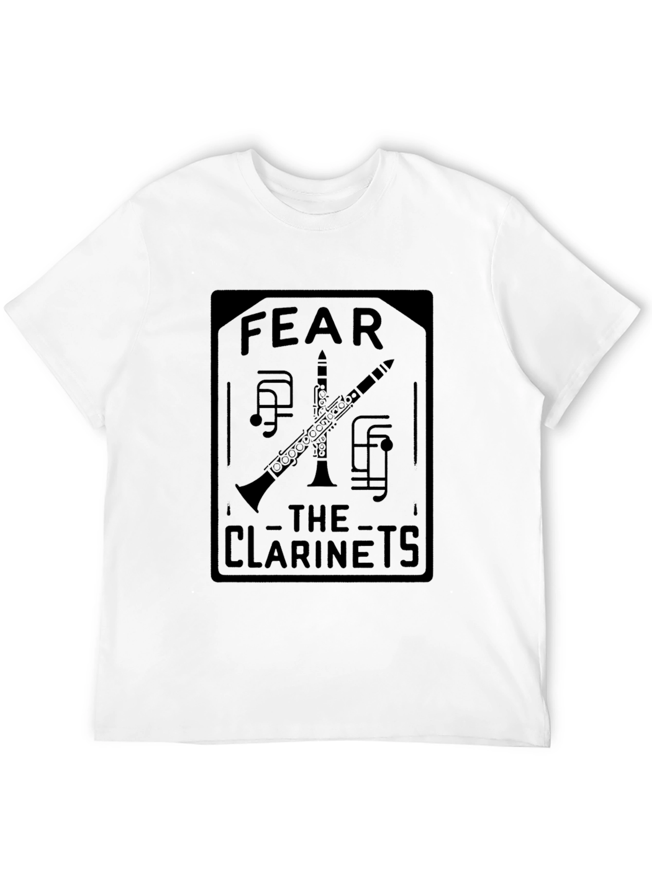 Black Fear the Clarinets Graphic T-Shirt view 12