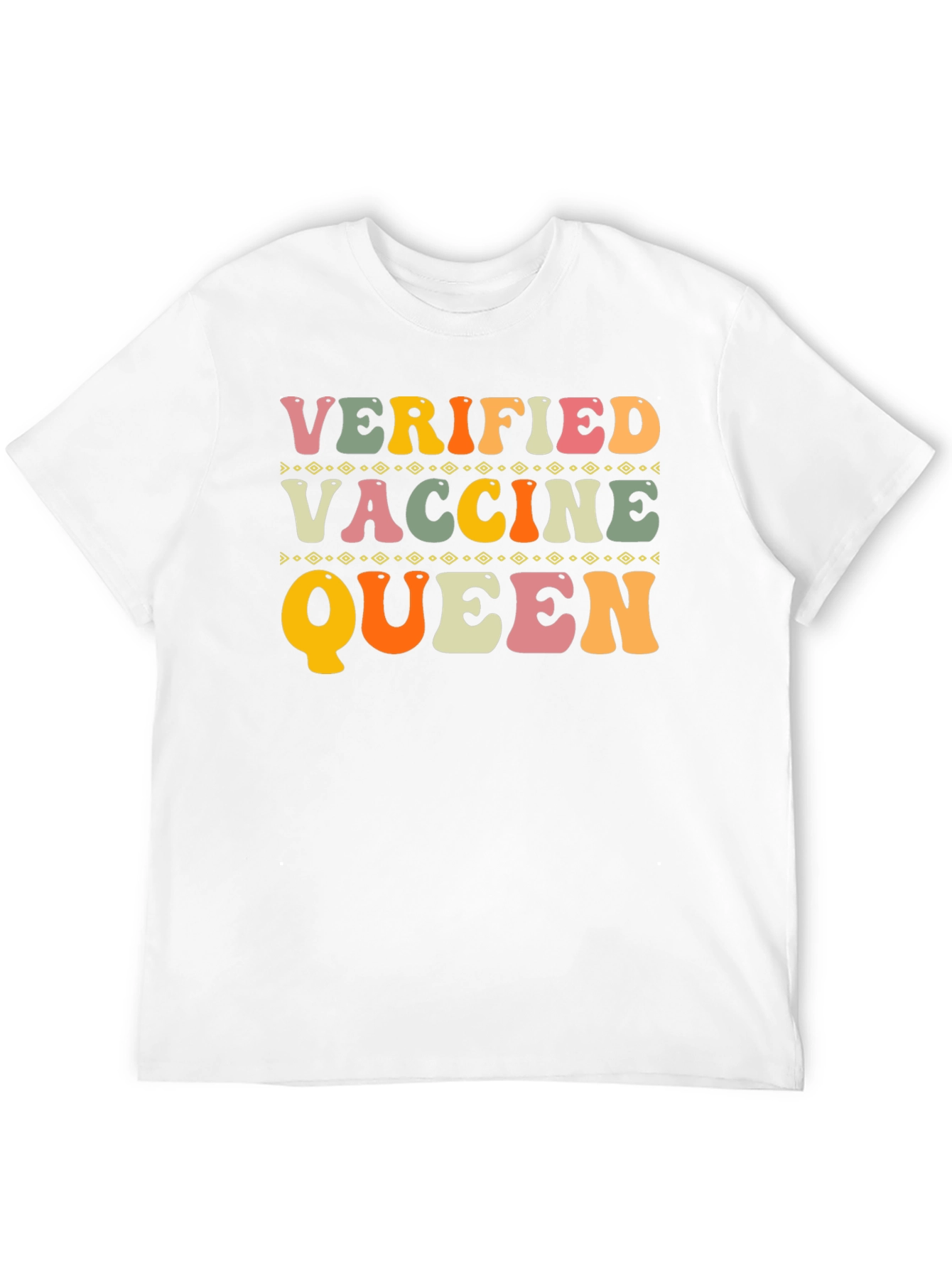 Black Verified Vaccine Queen T-Shirt view 12