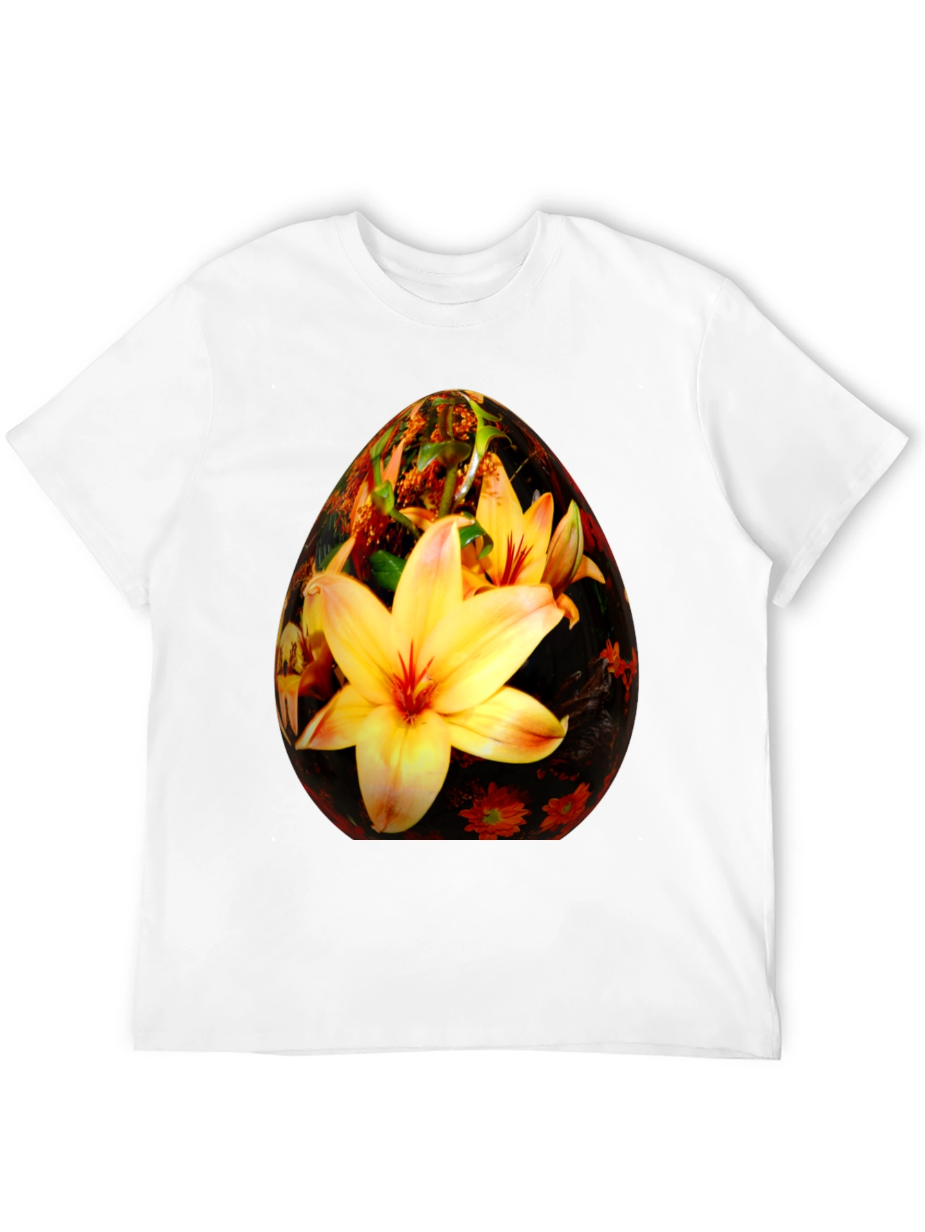 Black Floral Easter Egg Graphic Tee view 12