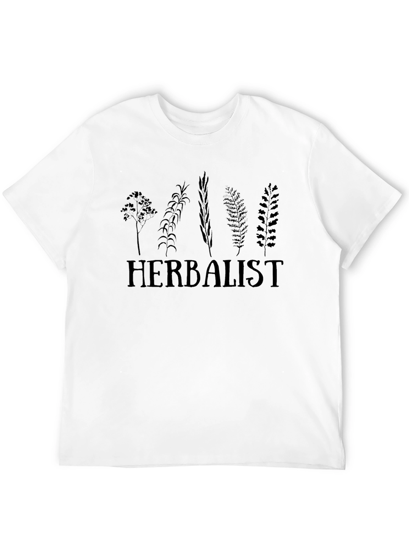 Black Herbalist Plant Graphic T-Shirt - Black view 12