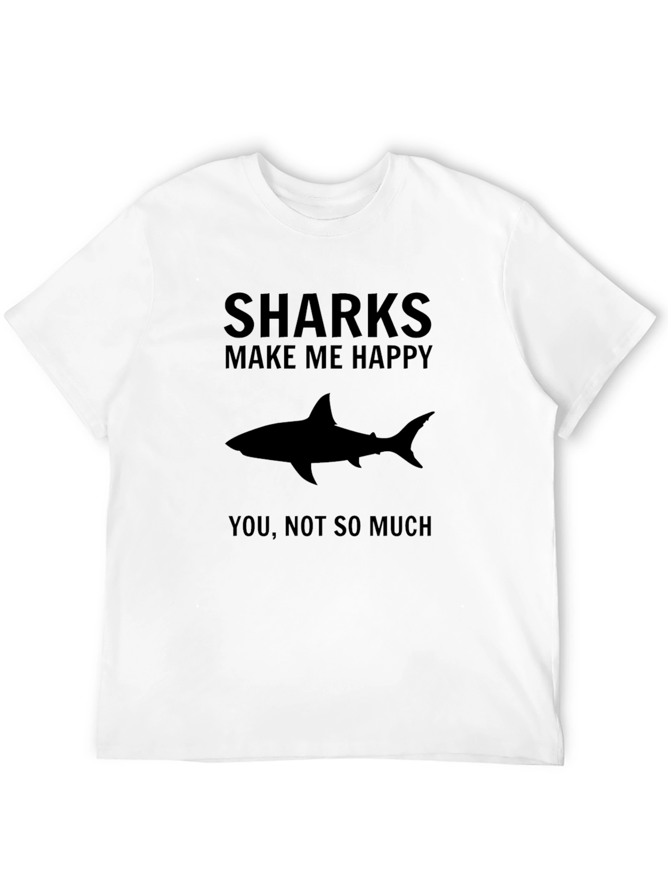 Black Shark Lover Graphic T-Shirt - Funny Shark Tee view 12