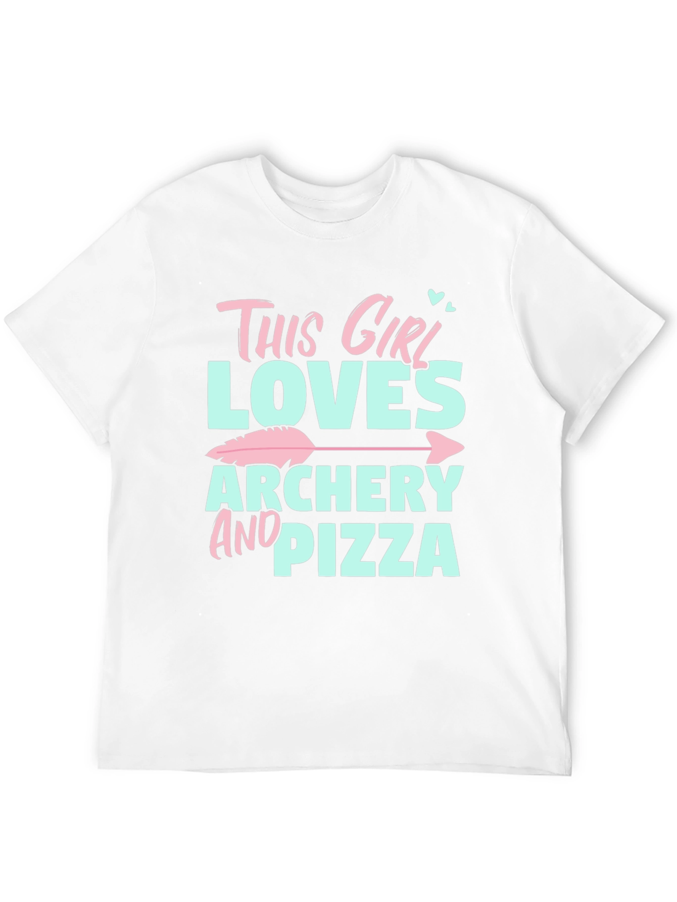 Black Archery & Pizza Lover Graphic T-Shirt view 12