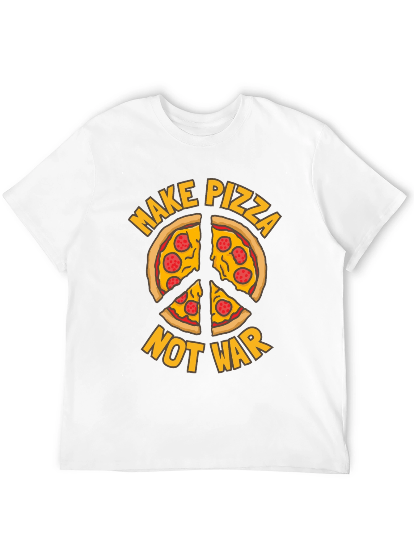 Black Make Pizza Not War T-Shirt Peace Sign Foodie Tee view 12
