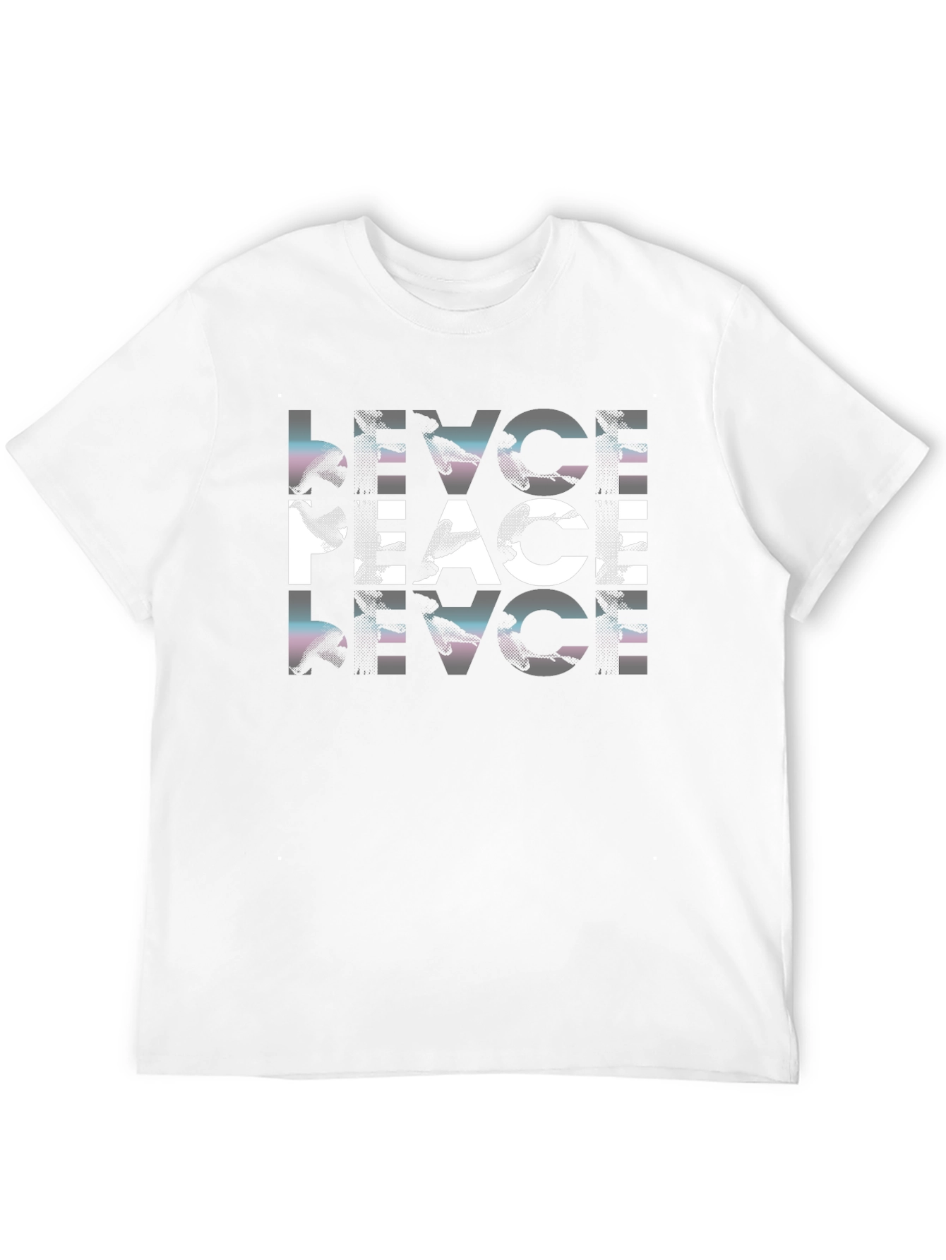 Black Peace Bird Graphic Print Black T-Shirt view 12