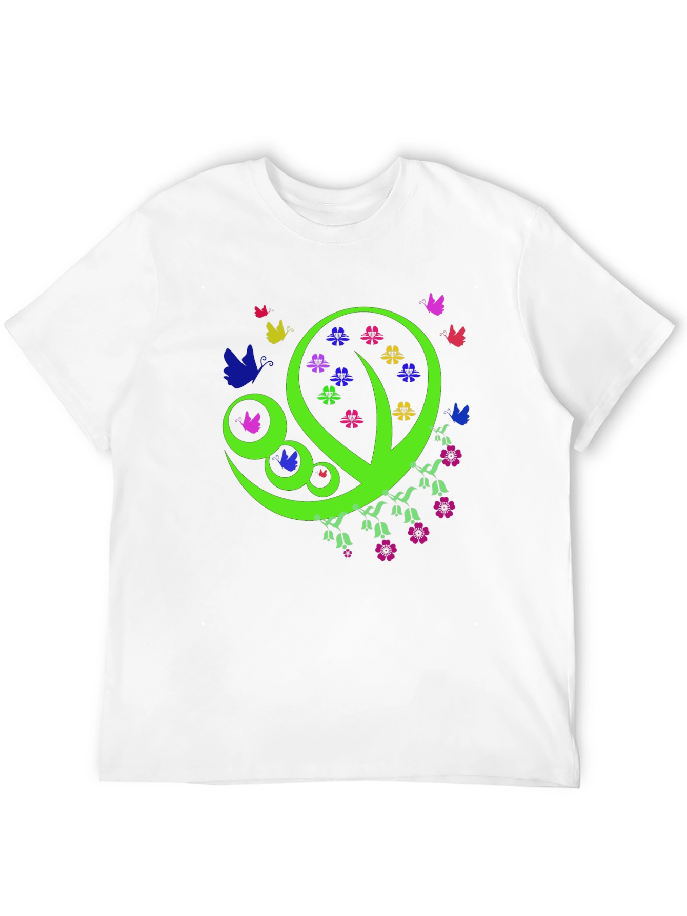 Black Nature Inspired Graphic Tee view 12