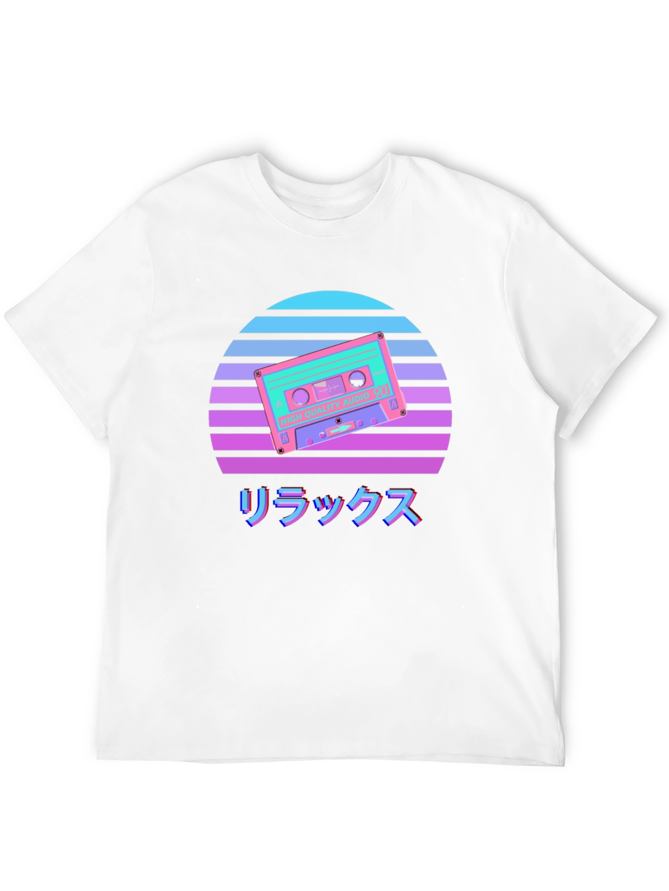 Black Retro Cassette Sunset Graphic Tee view 12