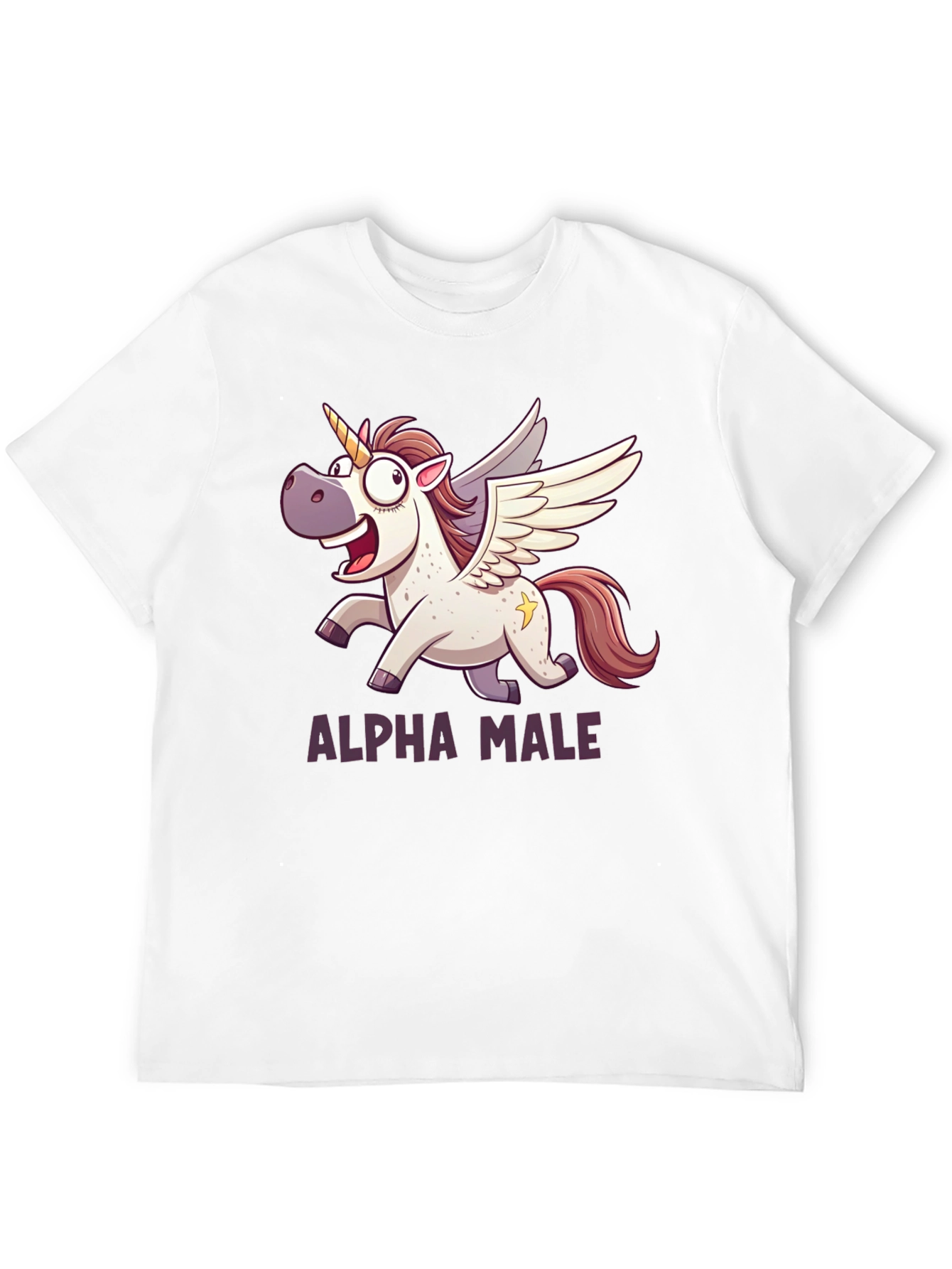 Black Alpha Male Unicorn T-Shirt - Black Graphic Tee view 12
