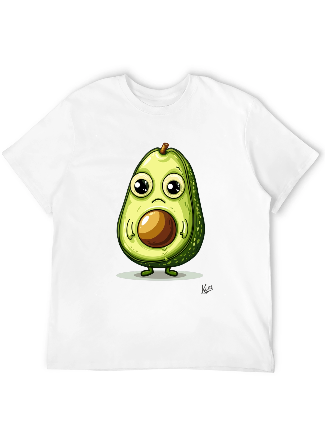 Black Cute Avocado T-Shirt - Unique Graphic Tee view 12