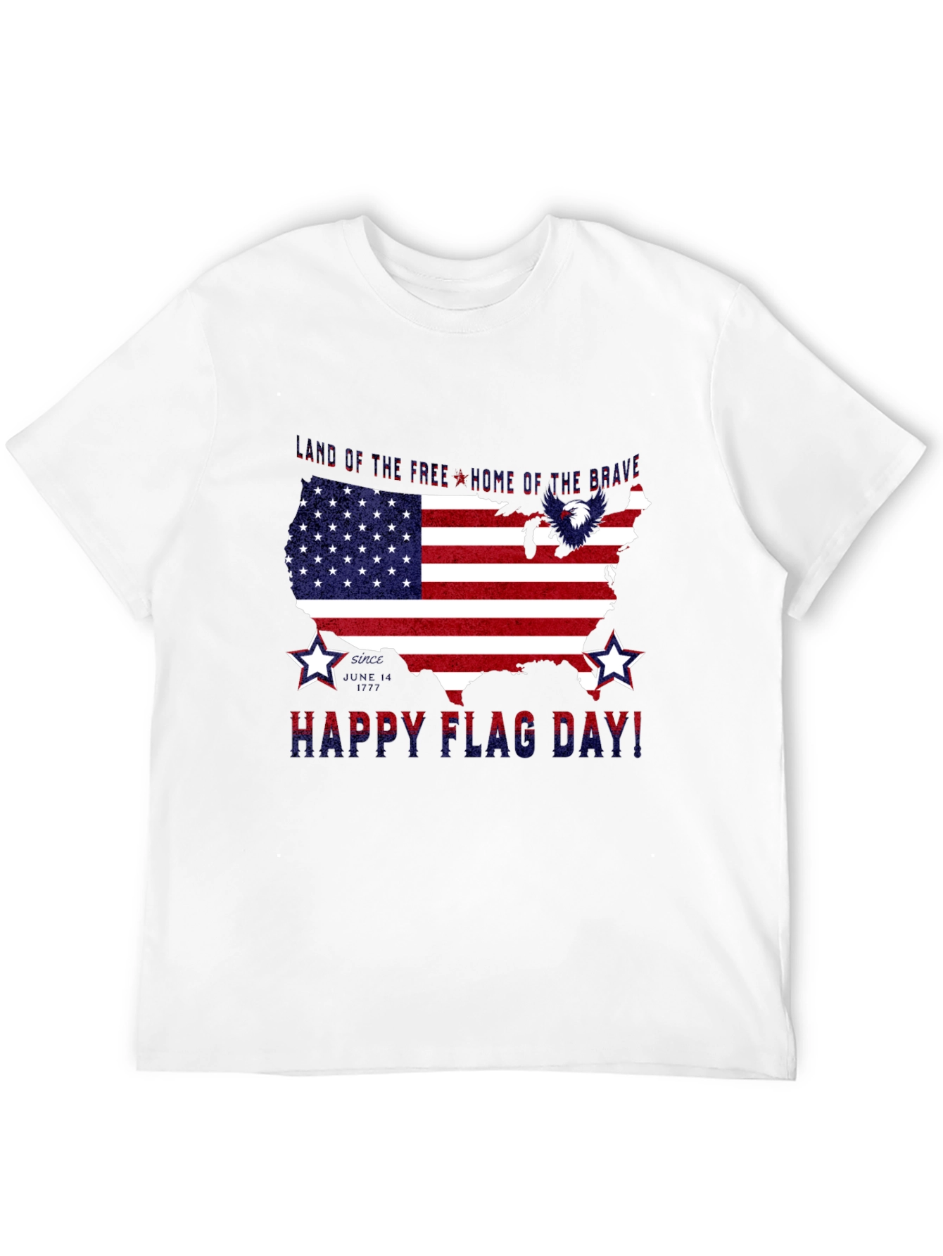 Black Patriotic USA Flag Happy Flag Day T-Shirt view 12