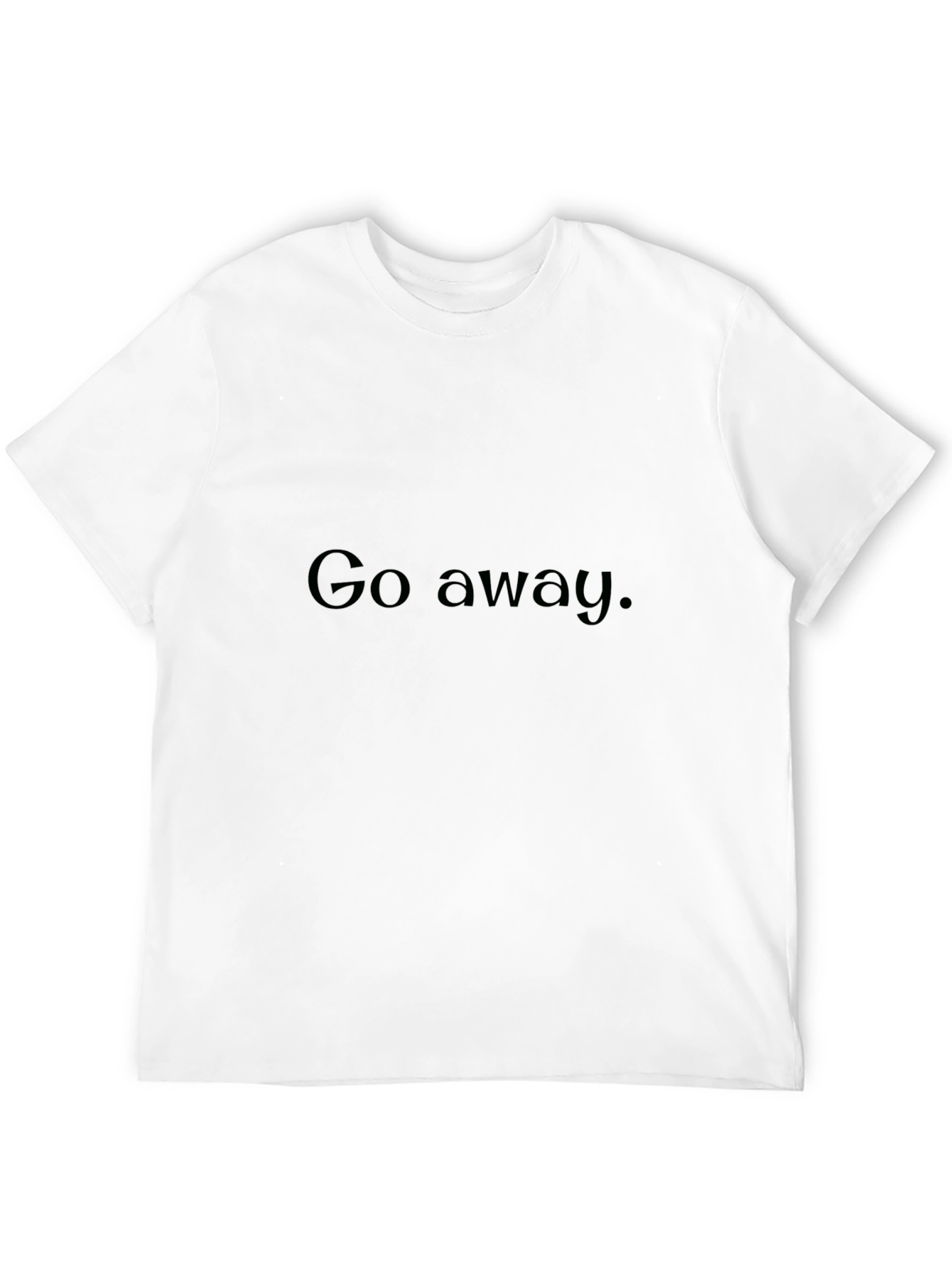 Black Go Away Graphic T-Shirt - Black Casual Tee view 12