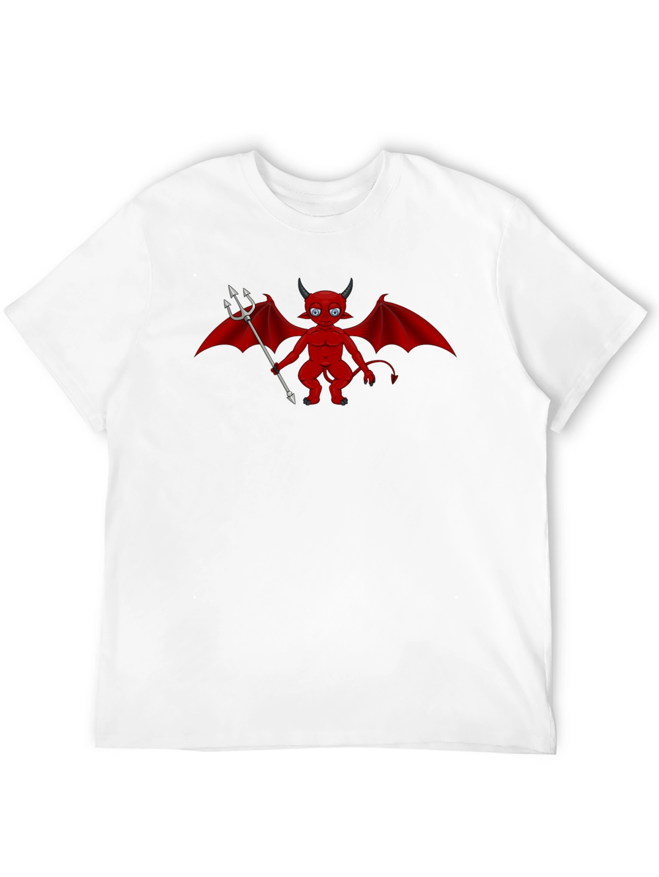 Black Cartoon Devil Graphic Tee - Black view 12