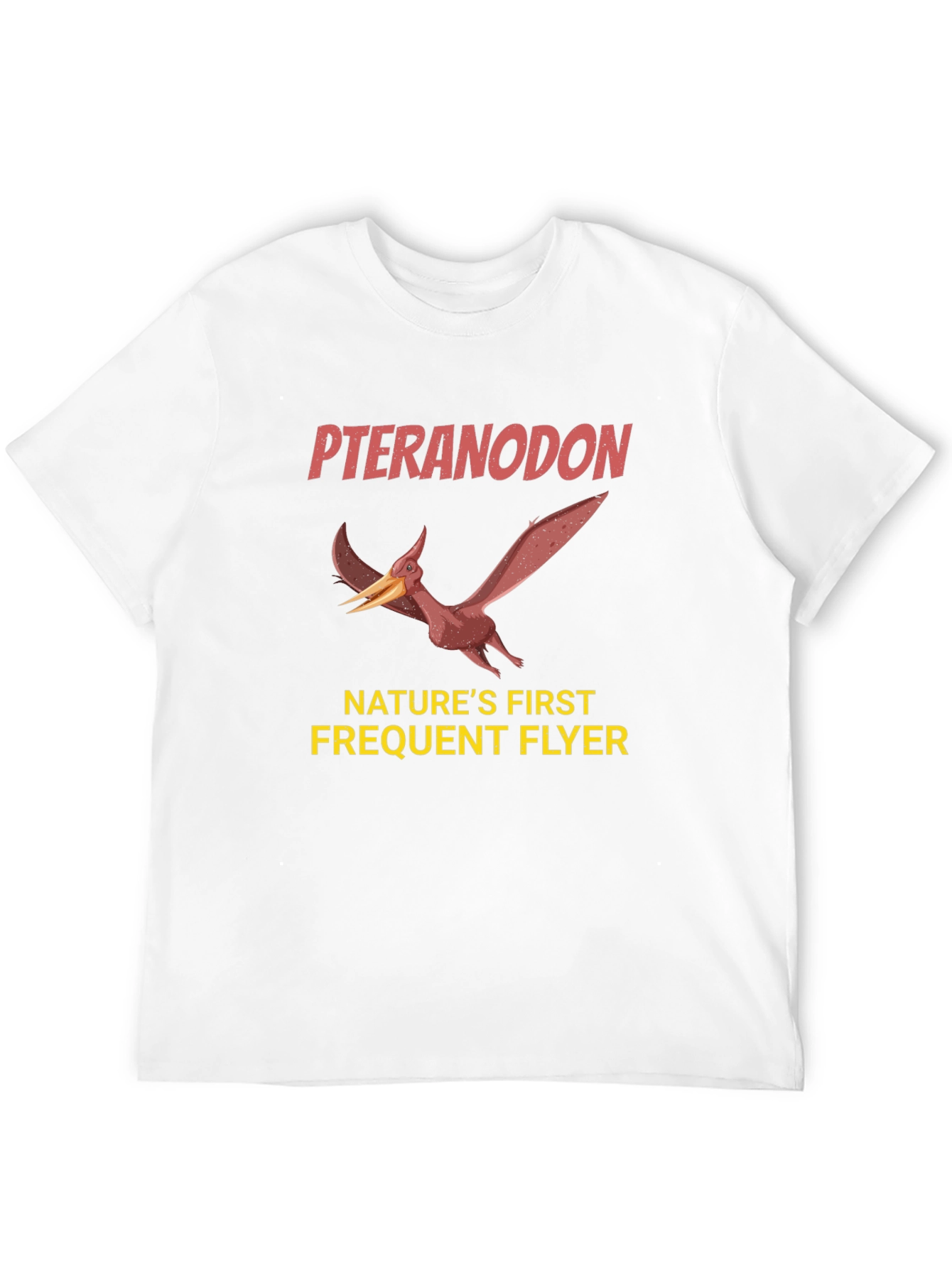 Black Pteranodon Nature's First Frequent Flyer Graphic T-Shirt view 12