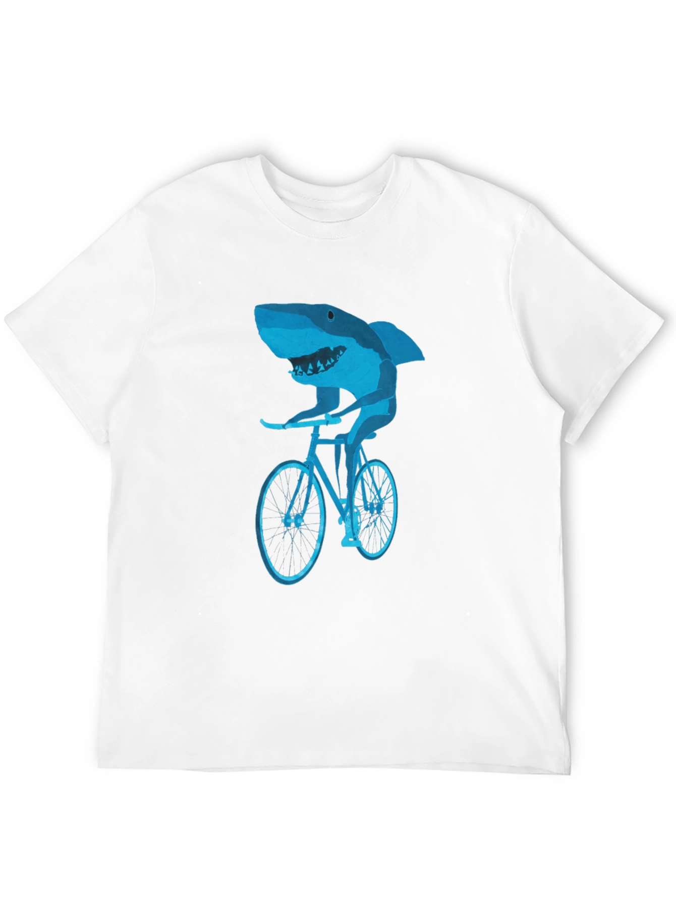 Black Shark on Bike Graphic Tee - Black view 12