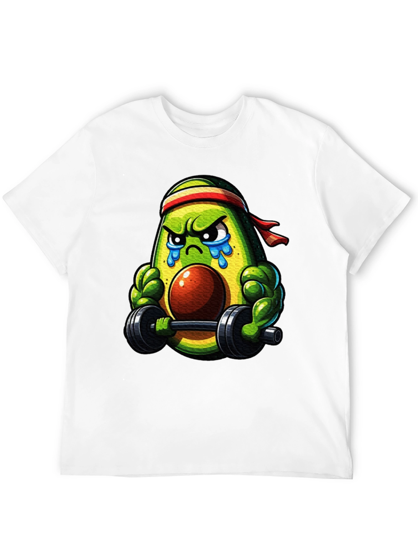 Black Funny Avocado Gym T-Shirt - Workout Apparel view 12