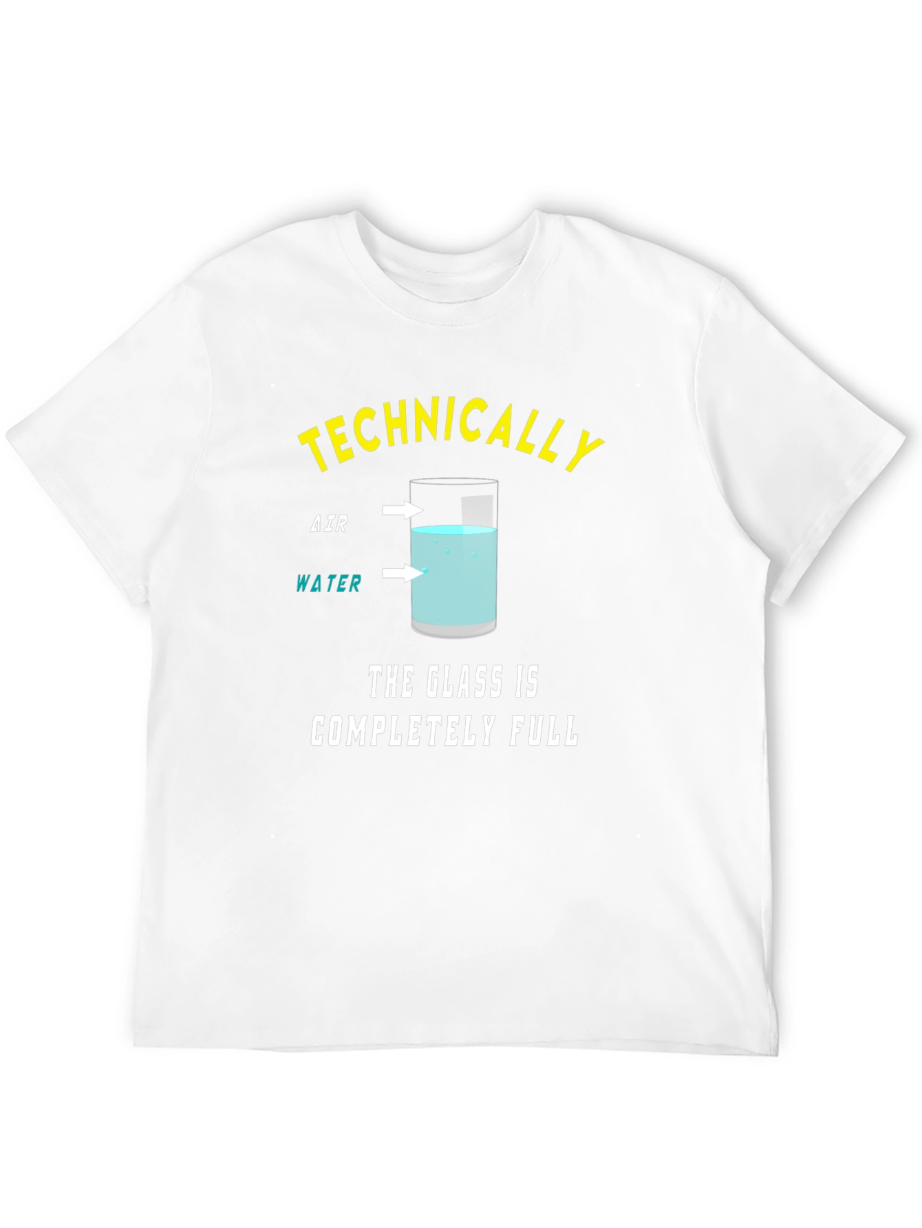 Black Technically Full Glass T-Shirt - Science Humor Tee view 12