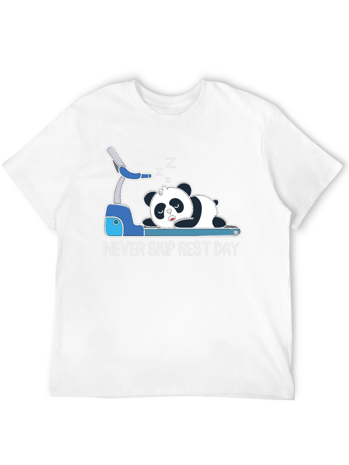 Black Never Skip Rest Day Panda Tee view 12