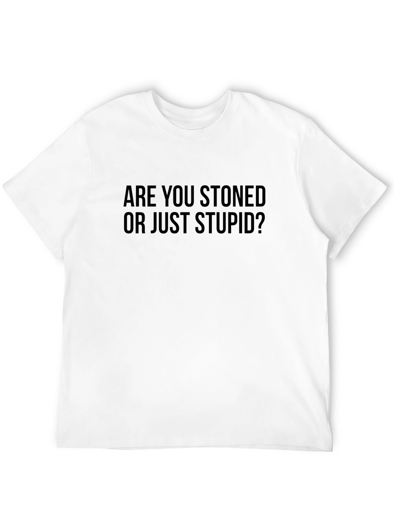 Black Stoned or Stupid Men's T-Shirt view 12