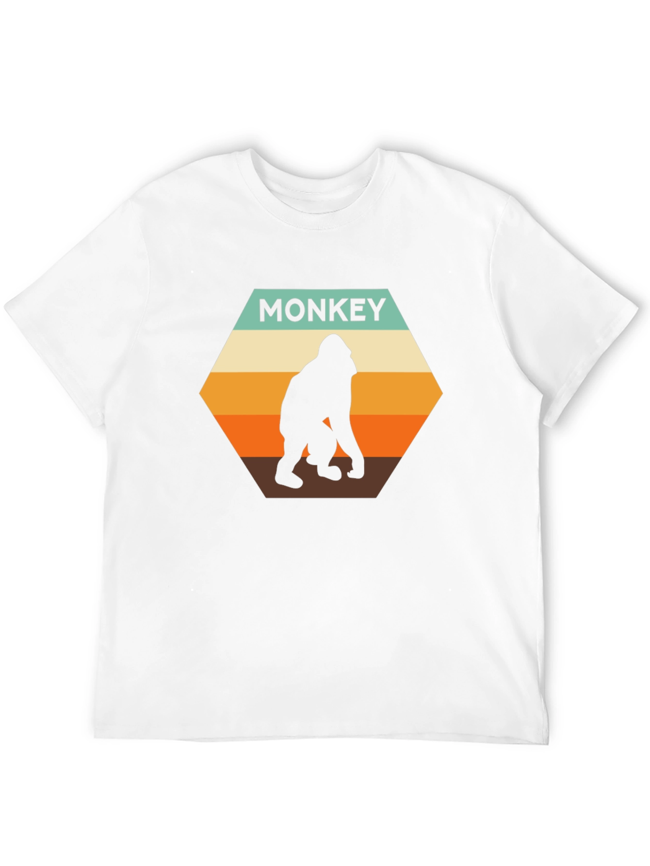 Black Retro Monkey T-Shirt - Vintage Ape Graphic Tee view 12