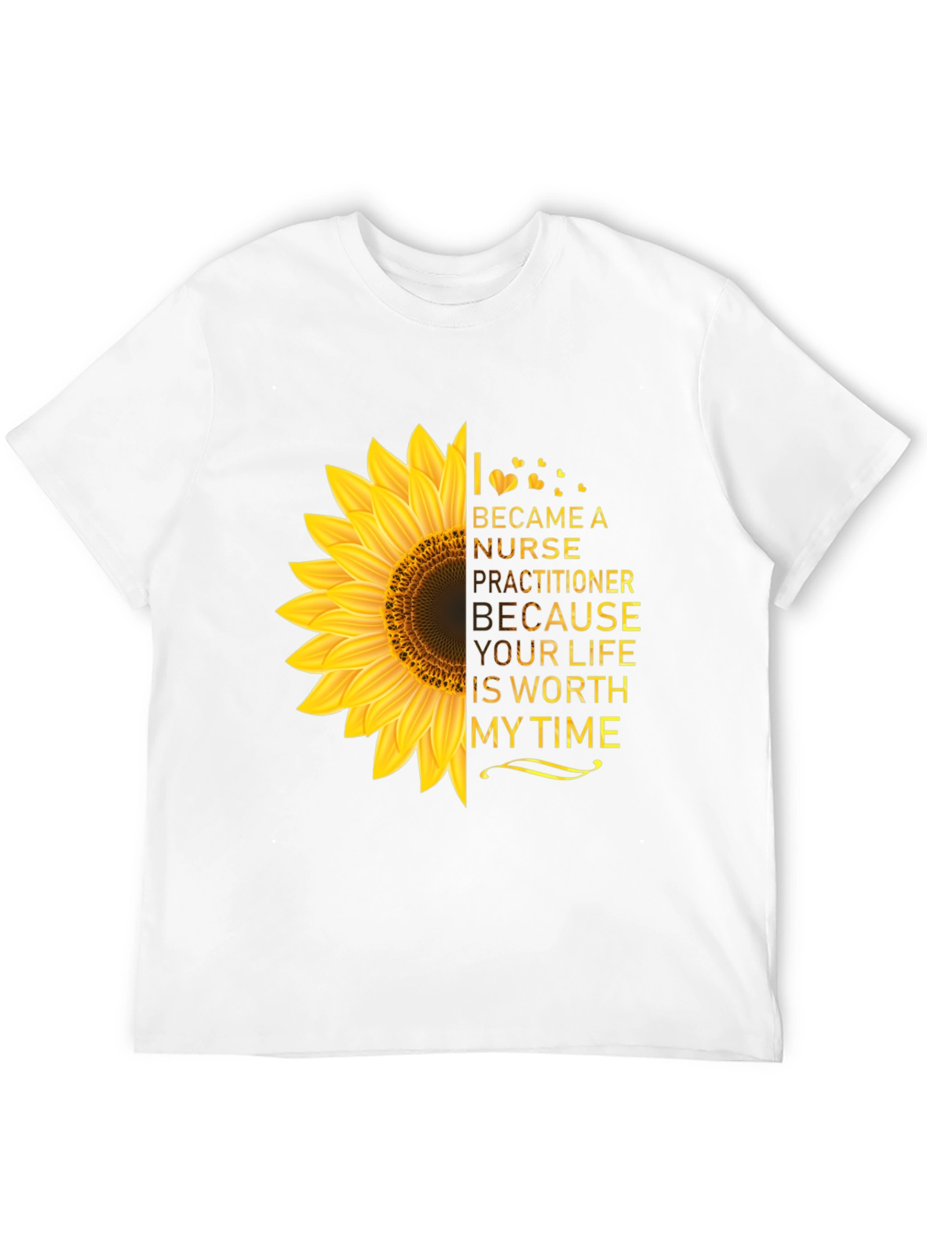 Black Nurse Practitioner Sunflower Tee view 12
