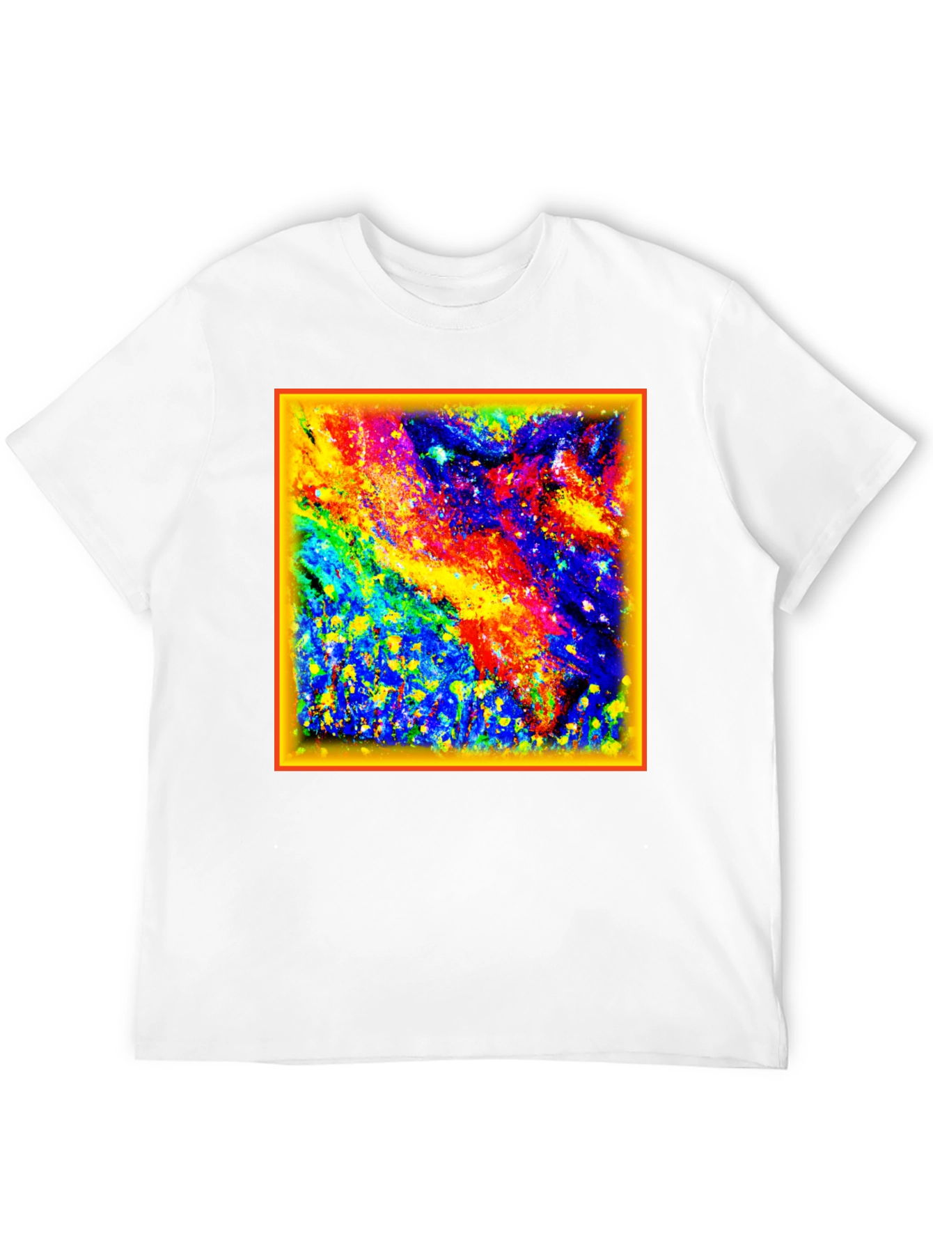 Black Colorful Abstract Art Graphic Tee - Black view 12