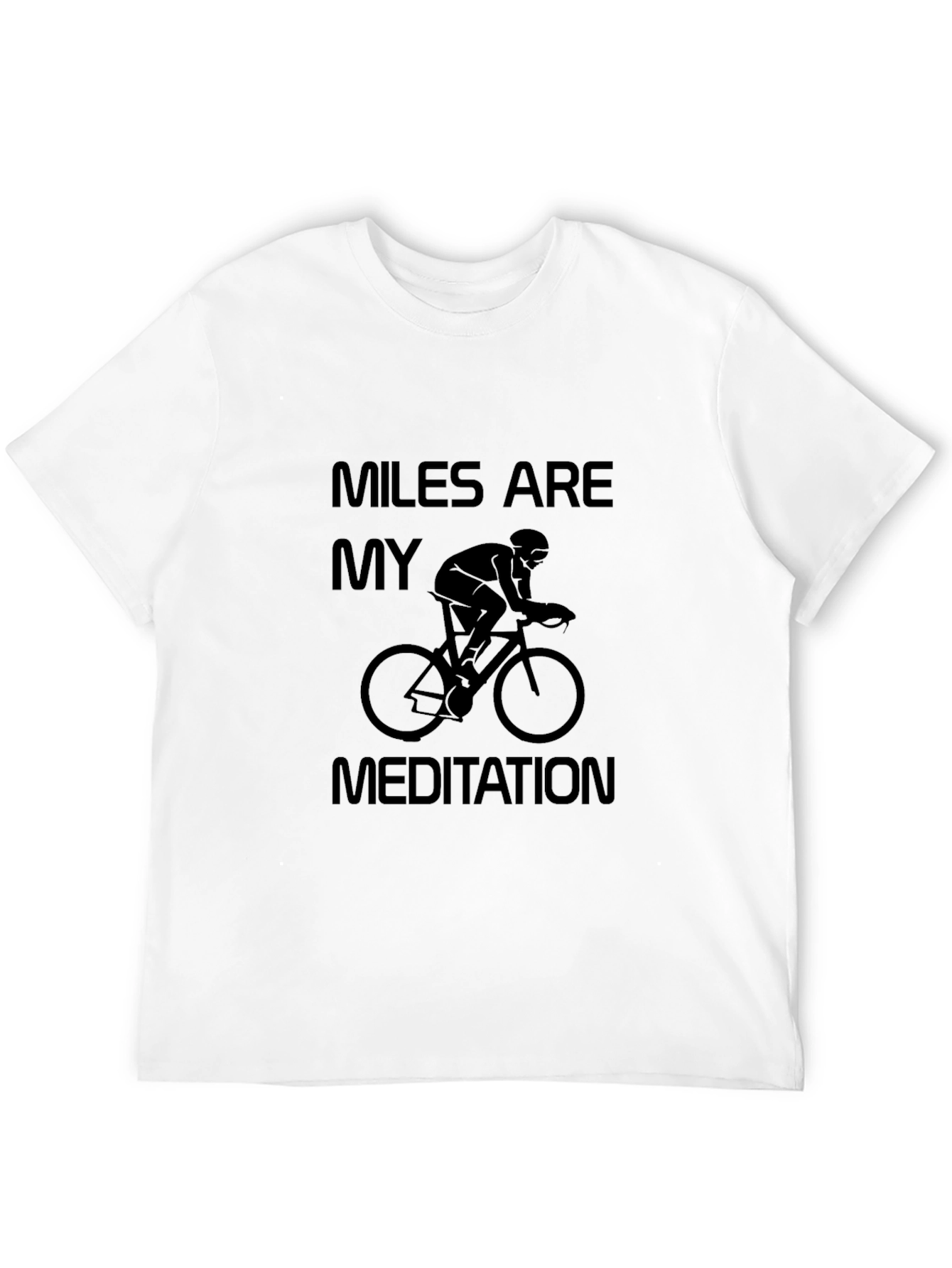Black Miles Are My Meditation Cycling T-Shirt view 12