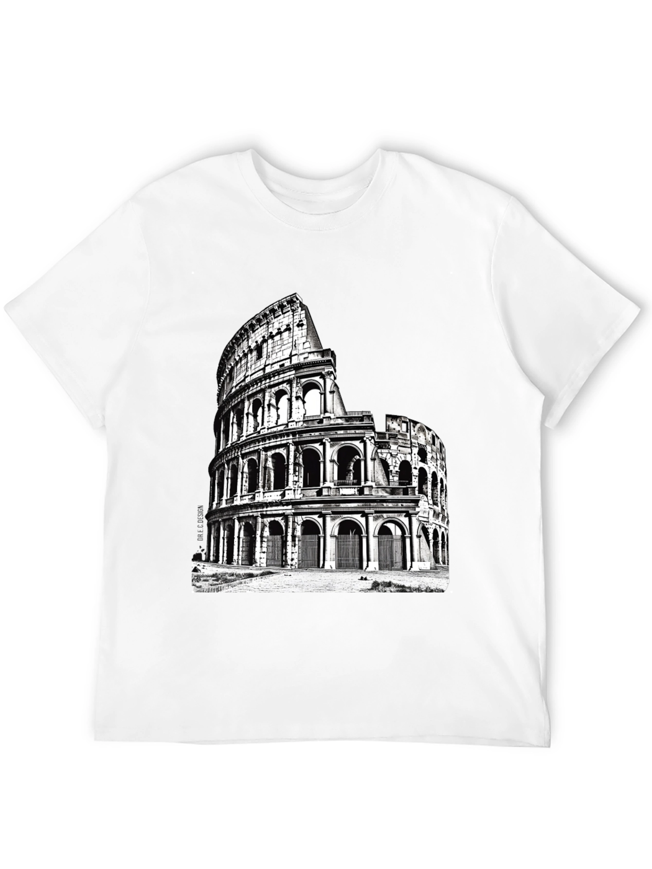 Black Colosseum Graphic Print Black T-Shirt view 12
