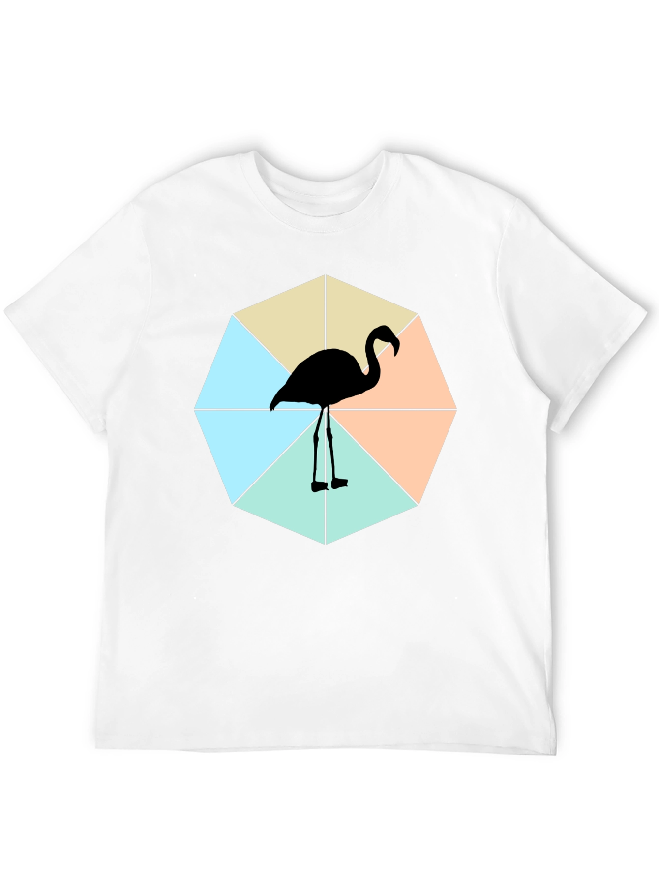 Black Trendy Flamingo Graphic Tee - Casual Black Shirt view 12
