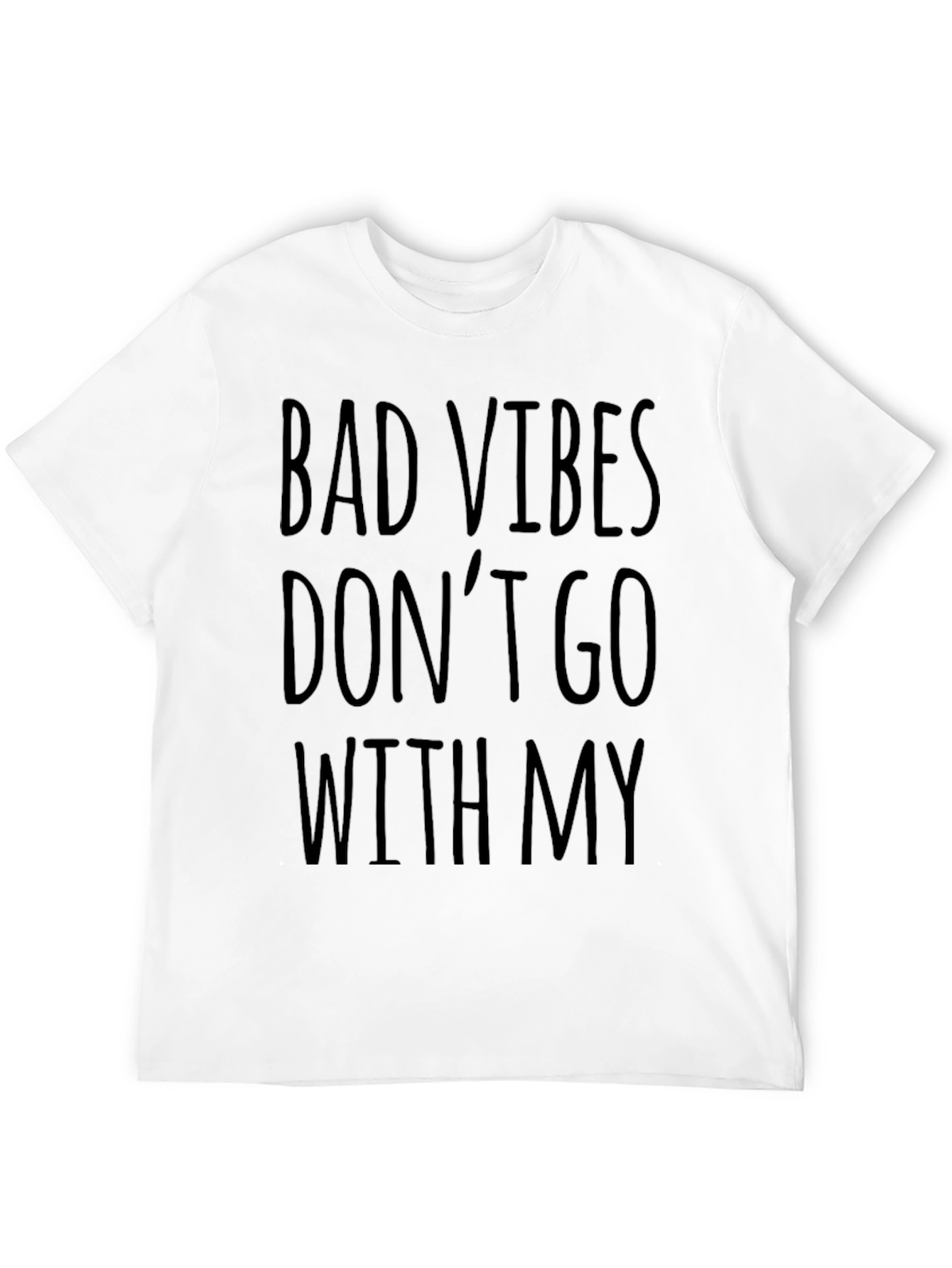 Black Bad Vibes T-Shirt - Funny Slogan Tee view 12