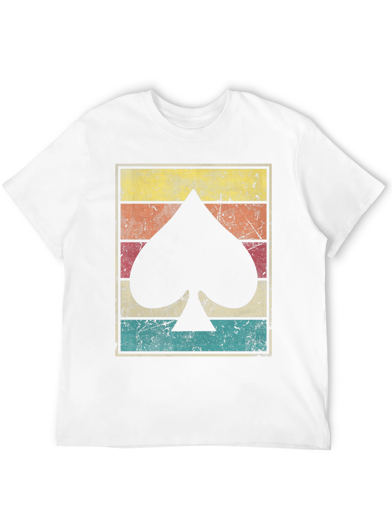 Black Retro Spade Card Graphic Tee view 12