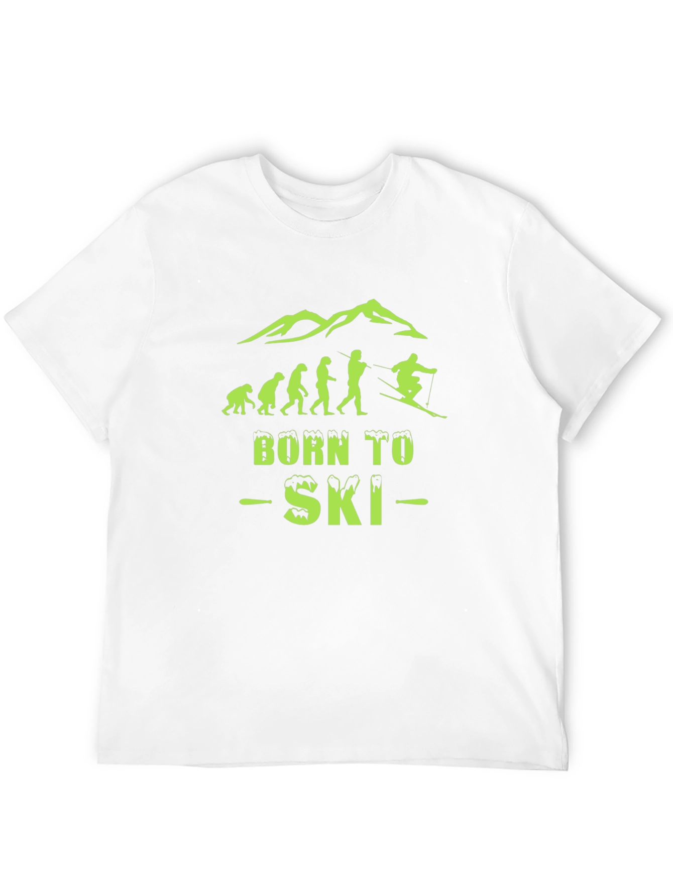 Black Born to Ski Evolution T-Shirt view 12