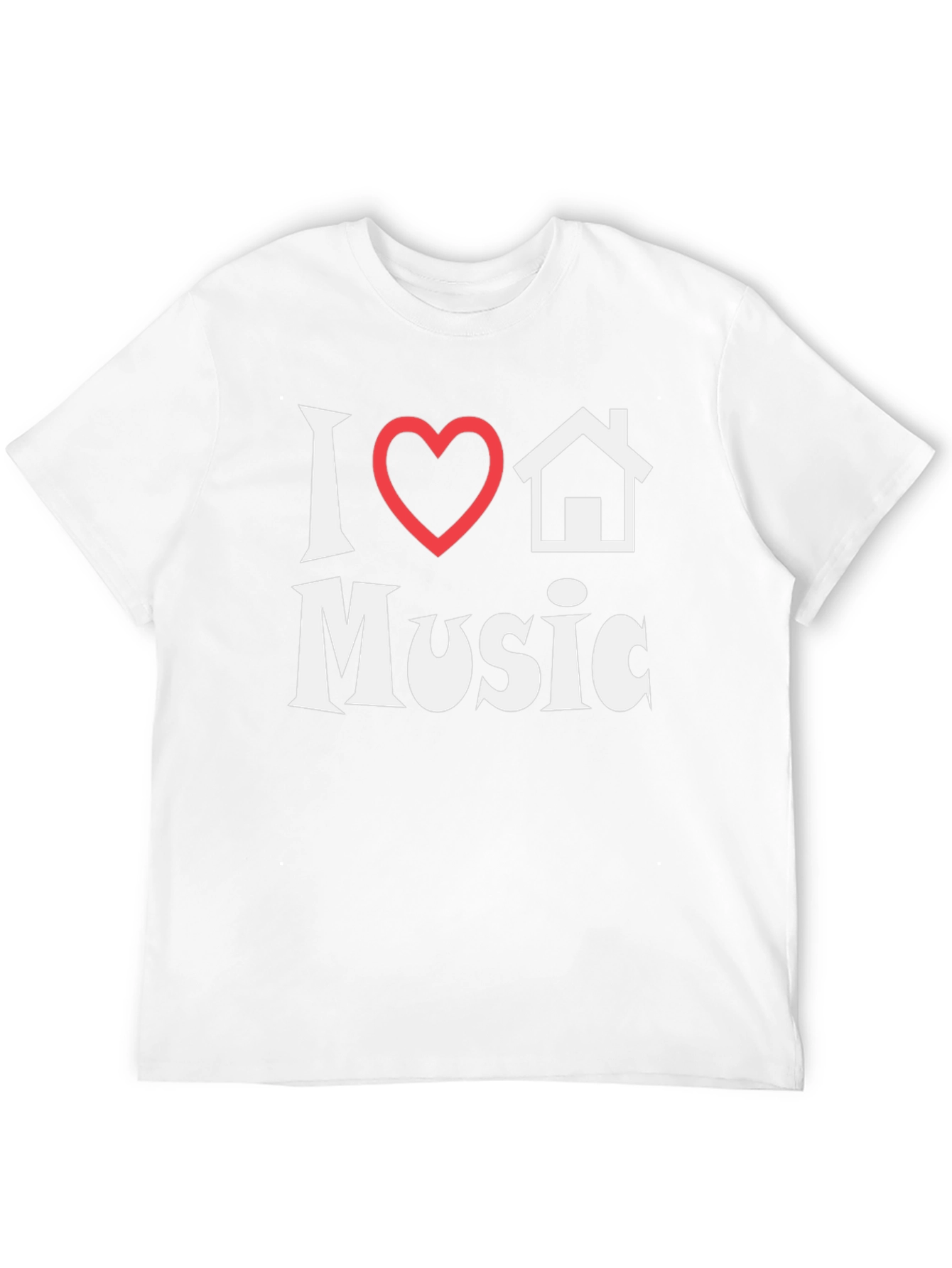 Black I Heart House Music T-Shirt - Black Cotton Tee view 12