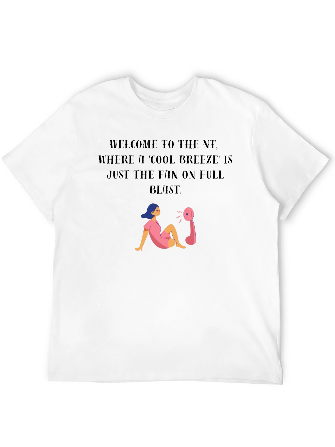 Black Cool Breeze Fan T-Shirt view 12