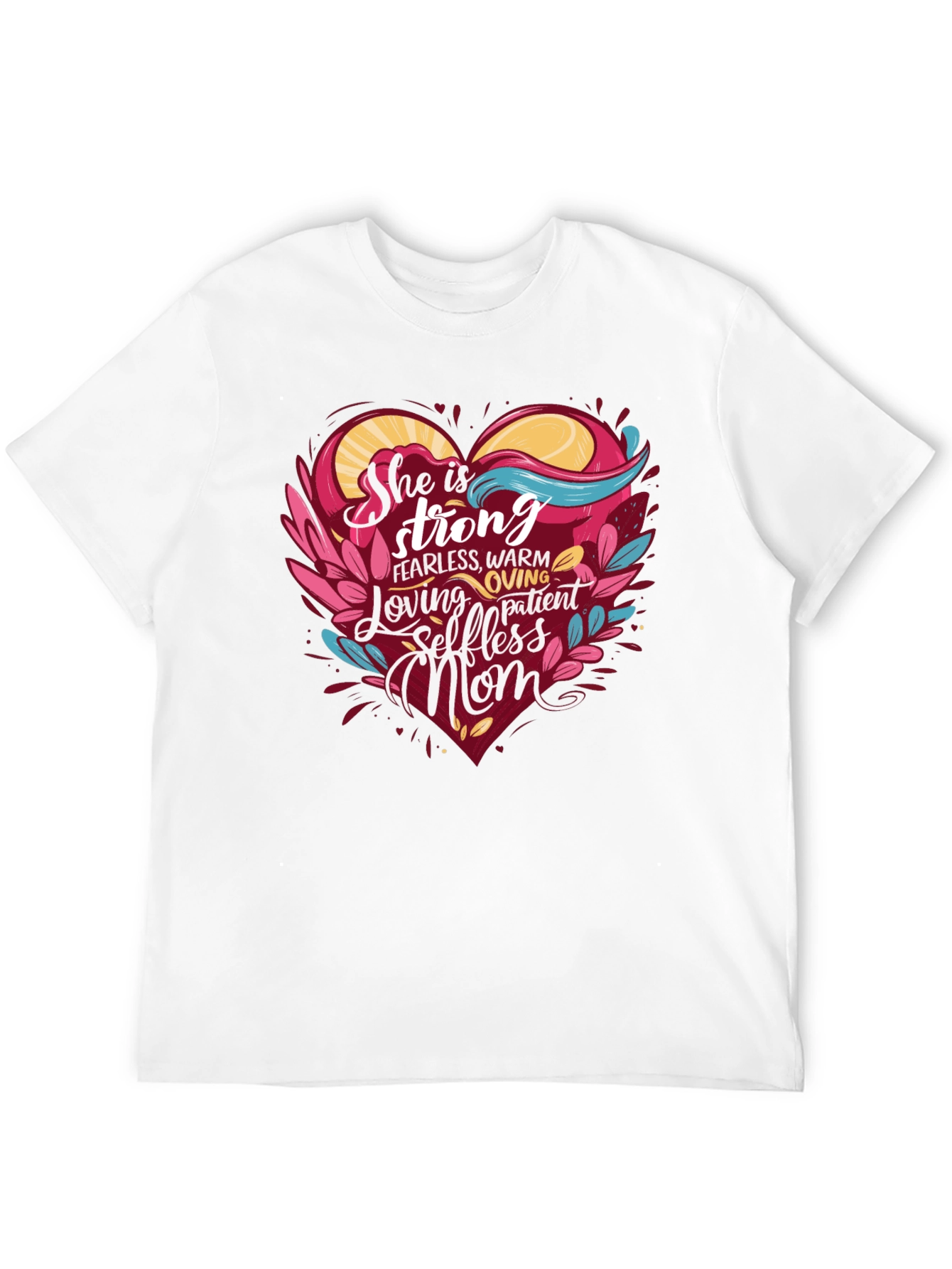 Black She is Strong Mom T-Shirt view 12