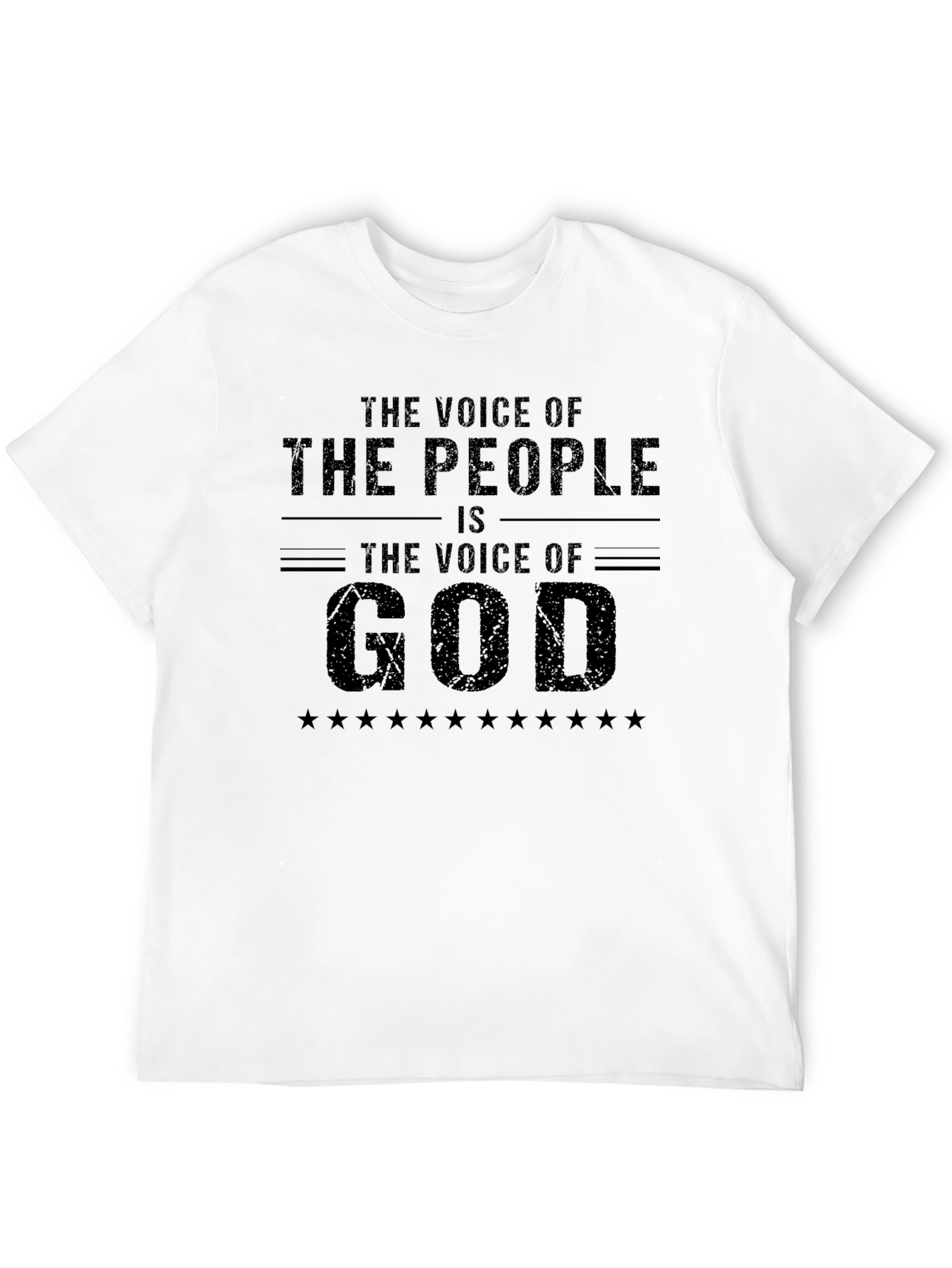 Black The Voice of The People is The Voice of God T-Shirt view 12