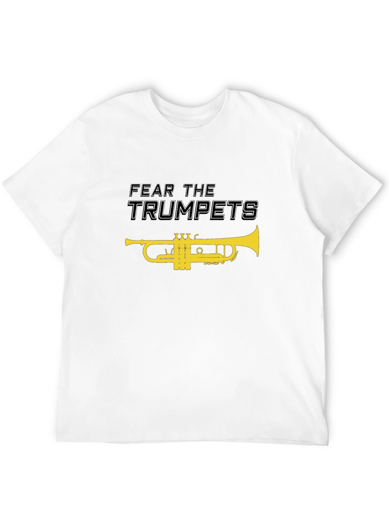 Black Fear the Trumpets T-Shirt - Novelty Music Tee view 12