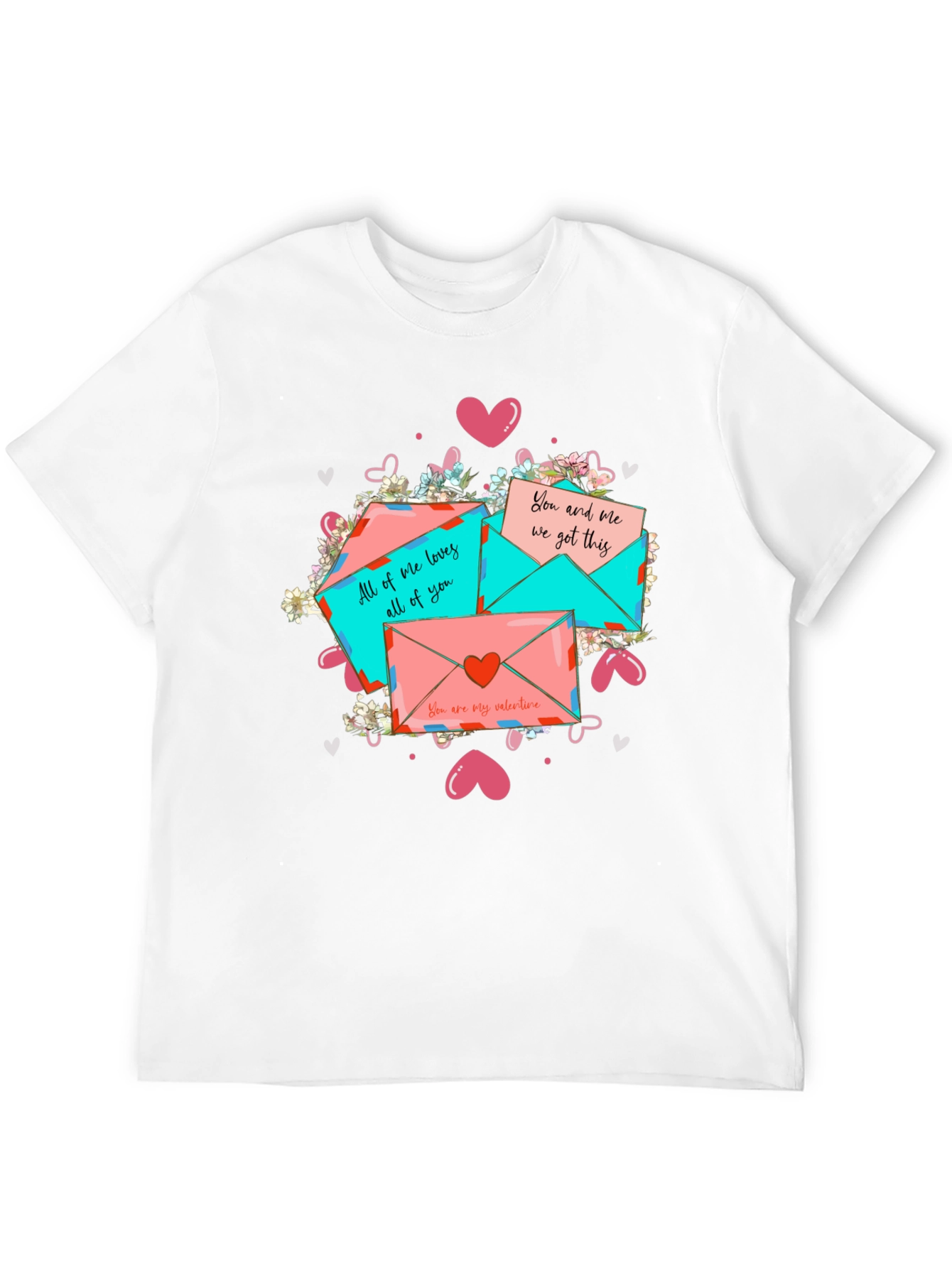 Black Valentine's Day Letter Graphic T-Shirt view 12
