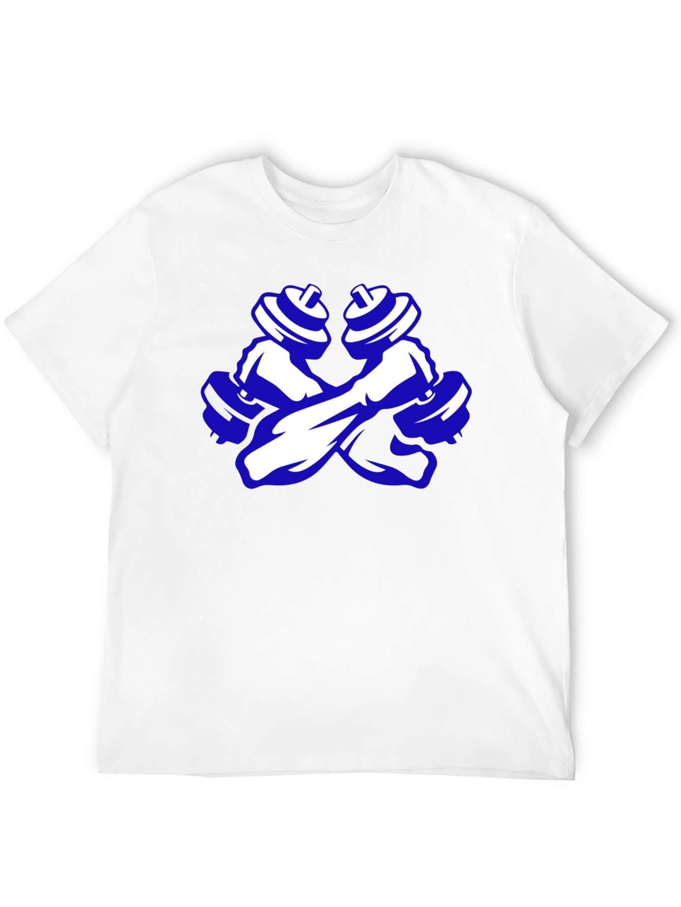 Weightlifting T-Shirt: Crossed Dumbbells Graphic Tee - 12
