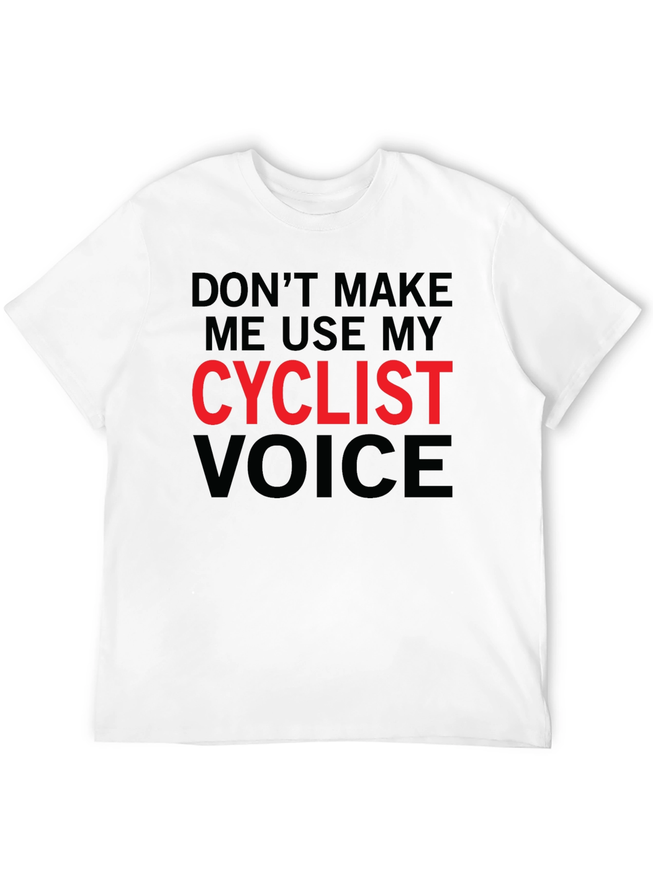 Black Cyclist Voice Graphic T-Shirt - Funny Biker Tee view 12