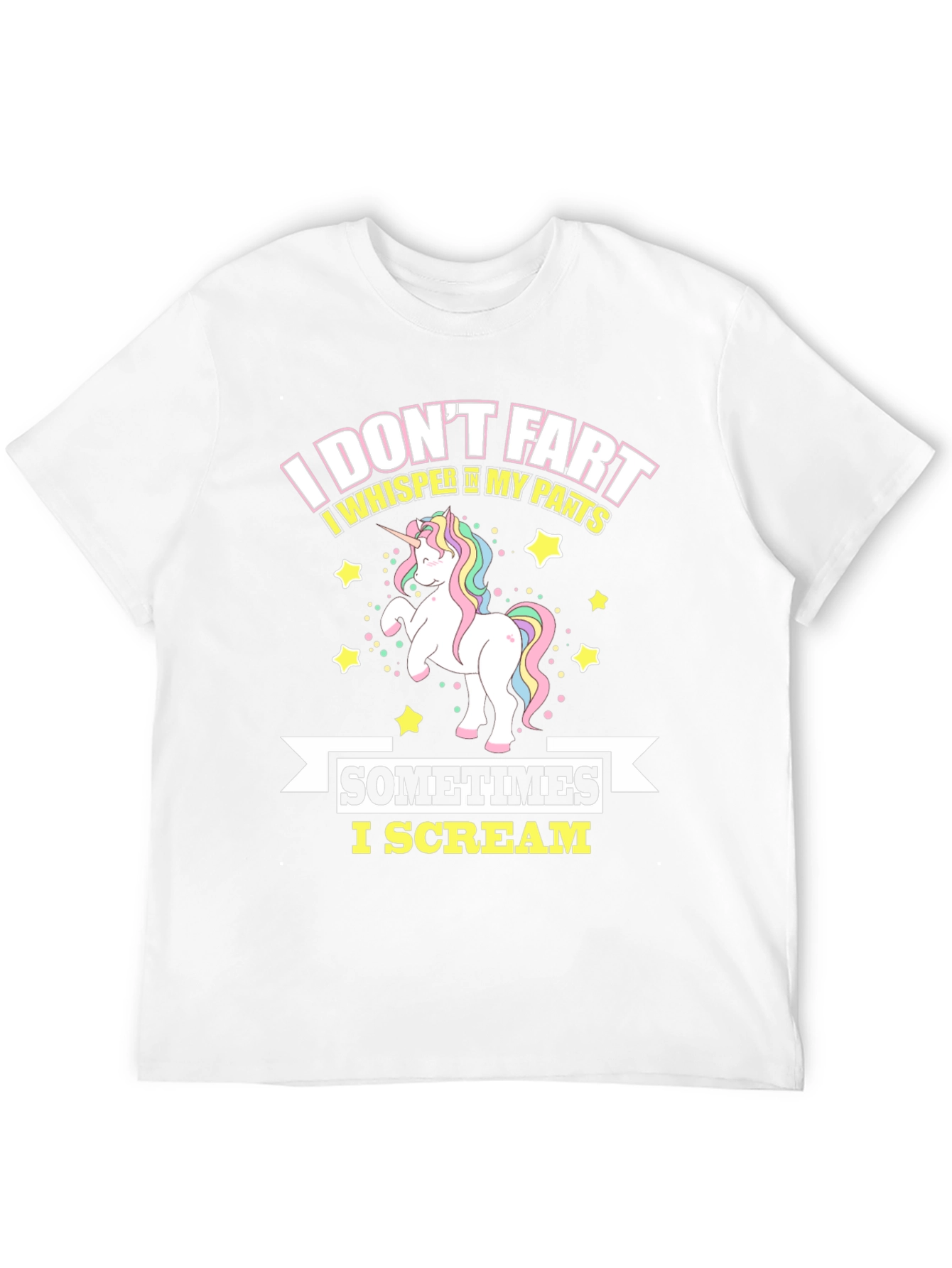 Black Funny Unicorn Humor T-Shirt - I Don't Fart I Whisper in My Pants view 12