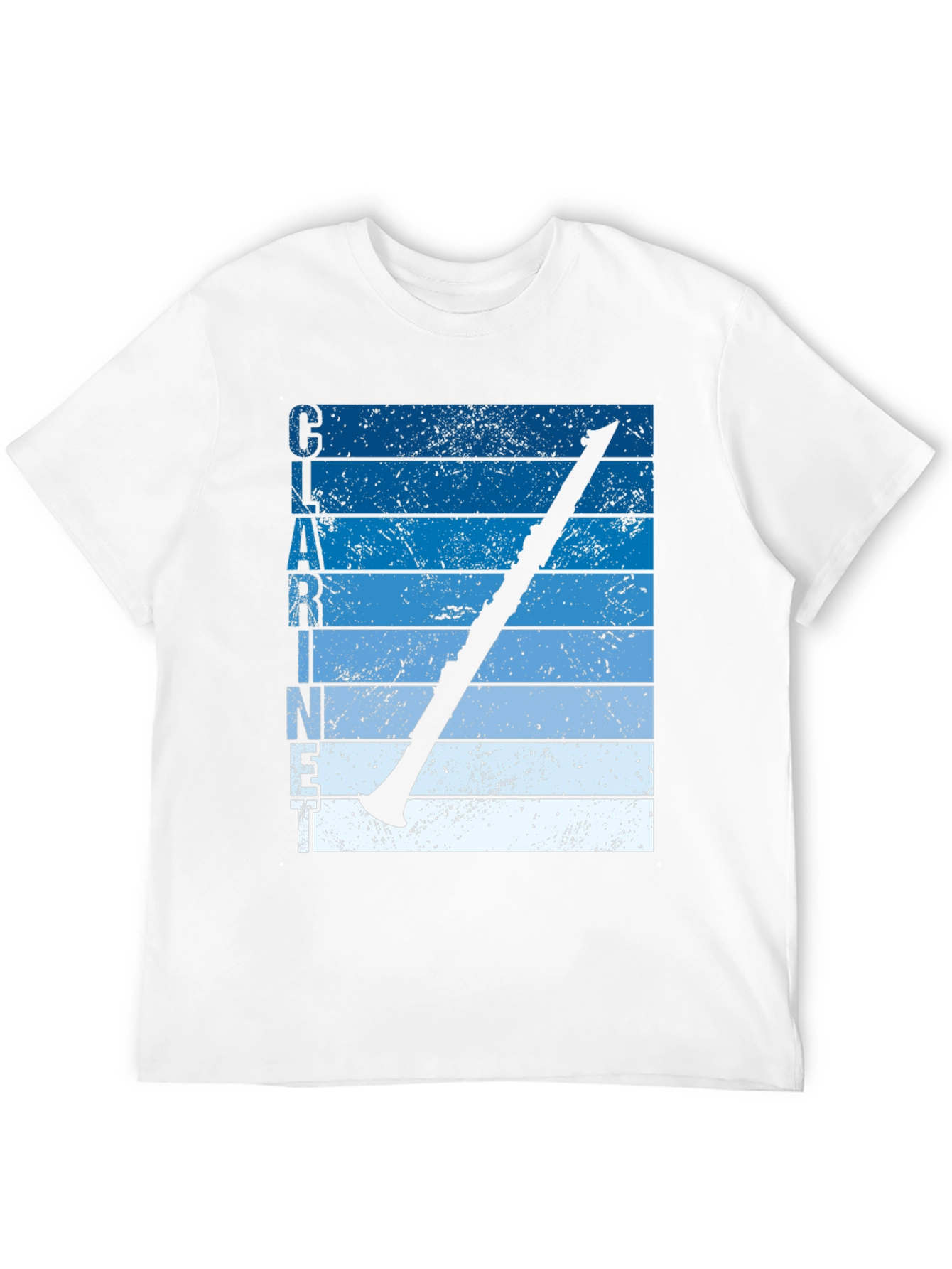 Black Clarinet Player Vintage Style T-Shirt view 12