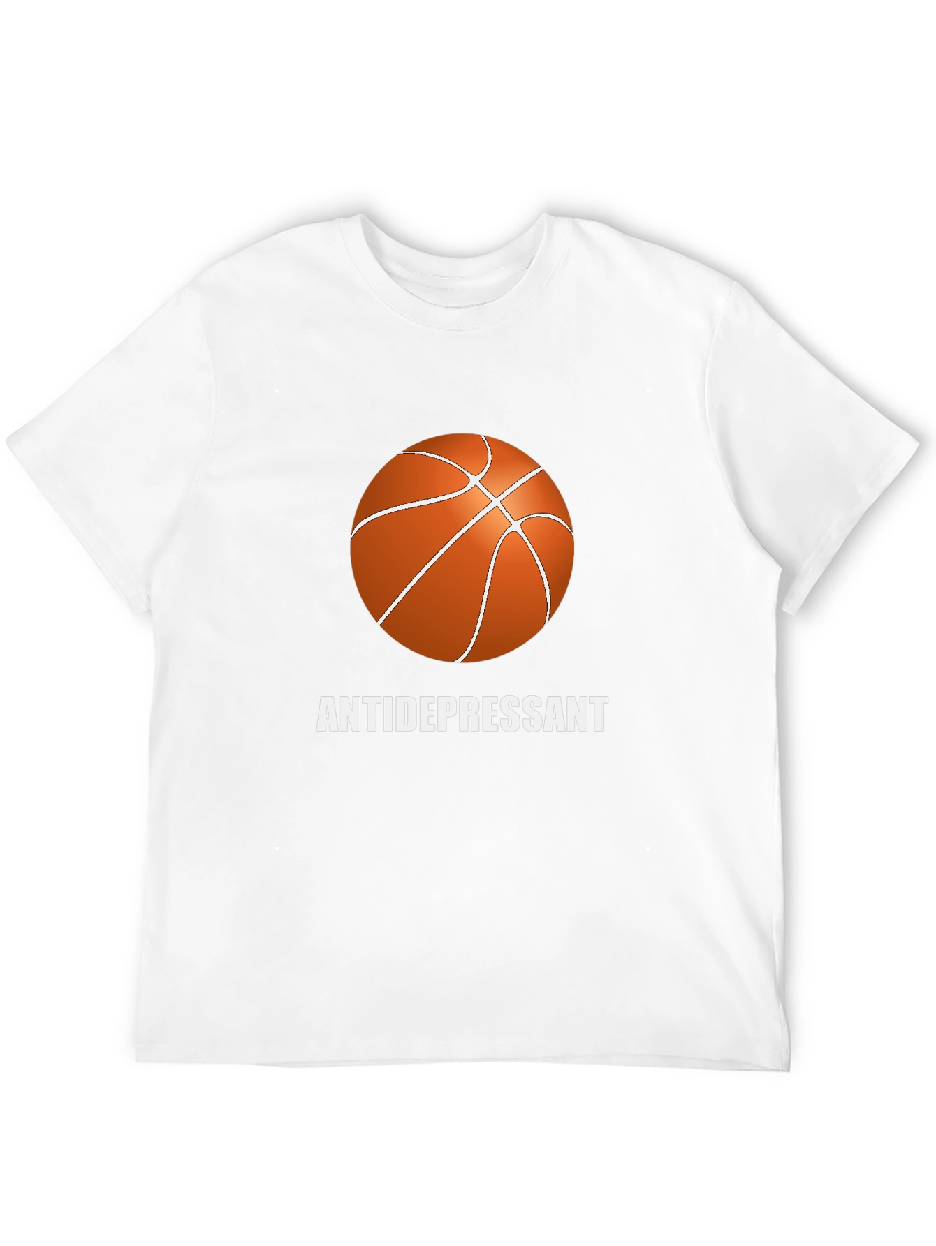 Black Basketball Antidepressant Graphic T-Shirt view 12