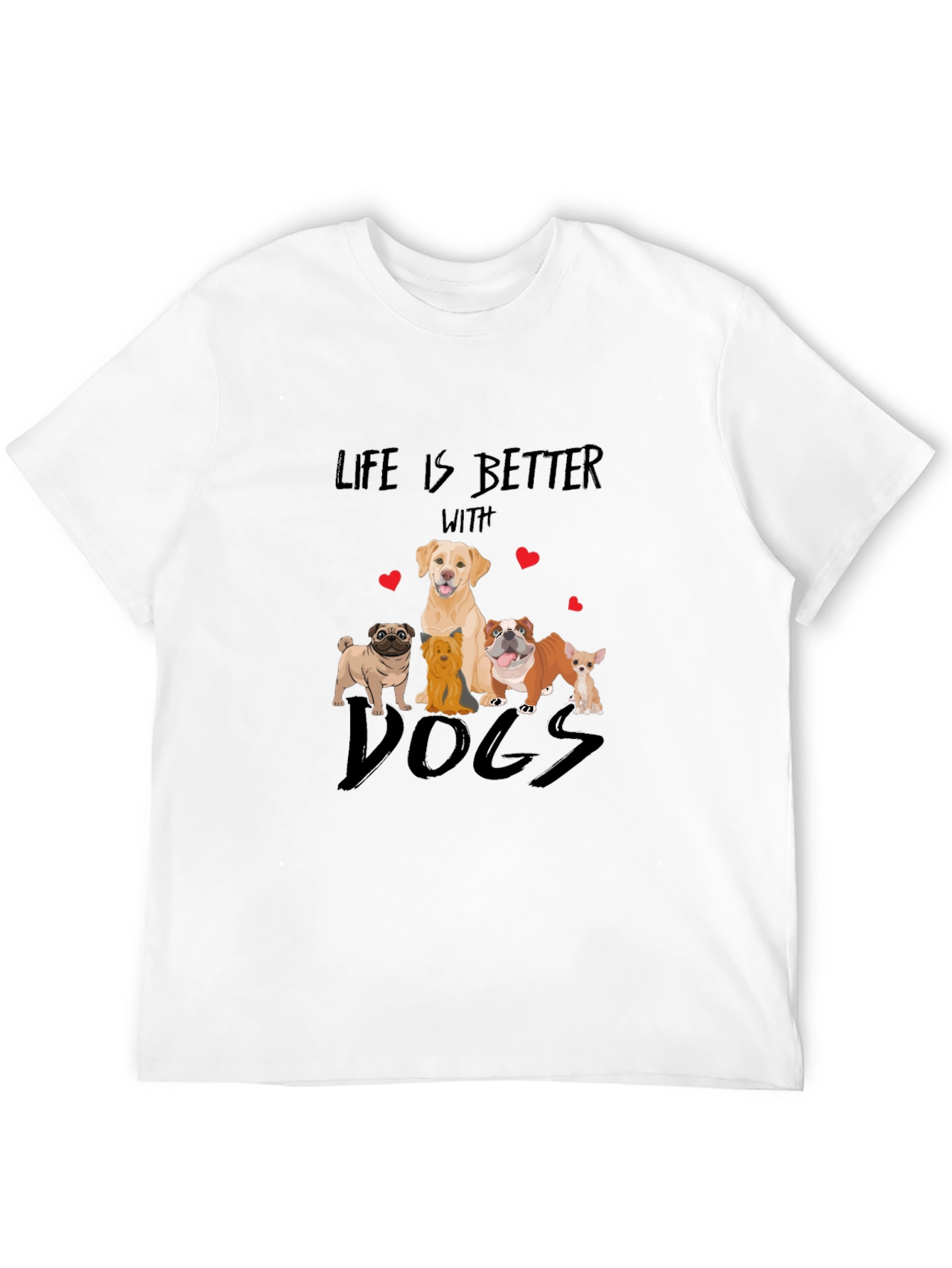 Black Life is Better With Dogs T-Shirt view 12