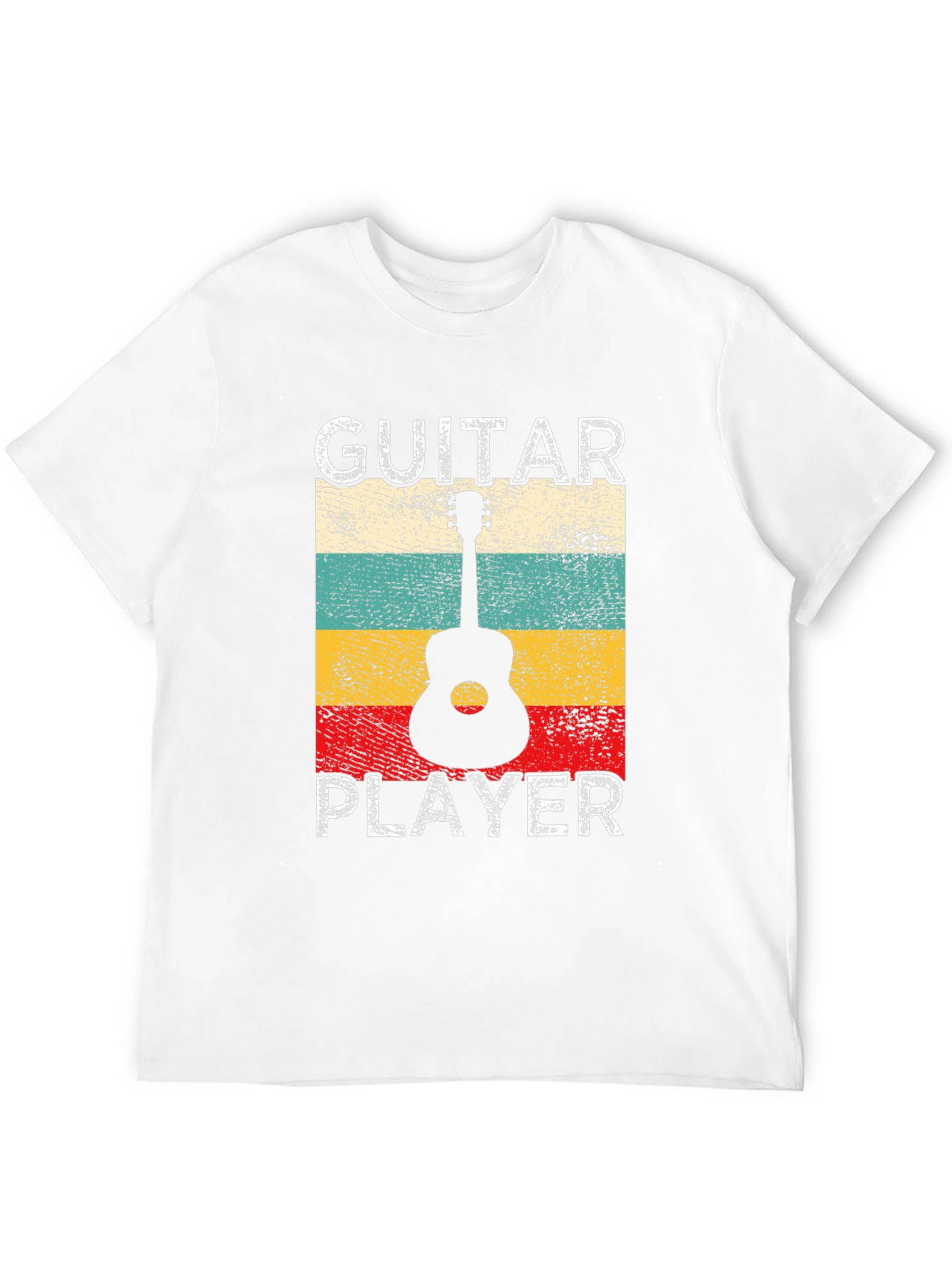 Black Guitar Player Retro T-Shirt - Music Lover Tee view 12