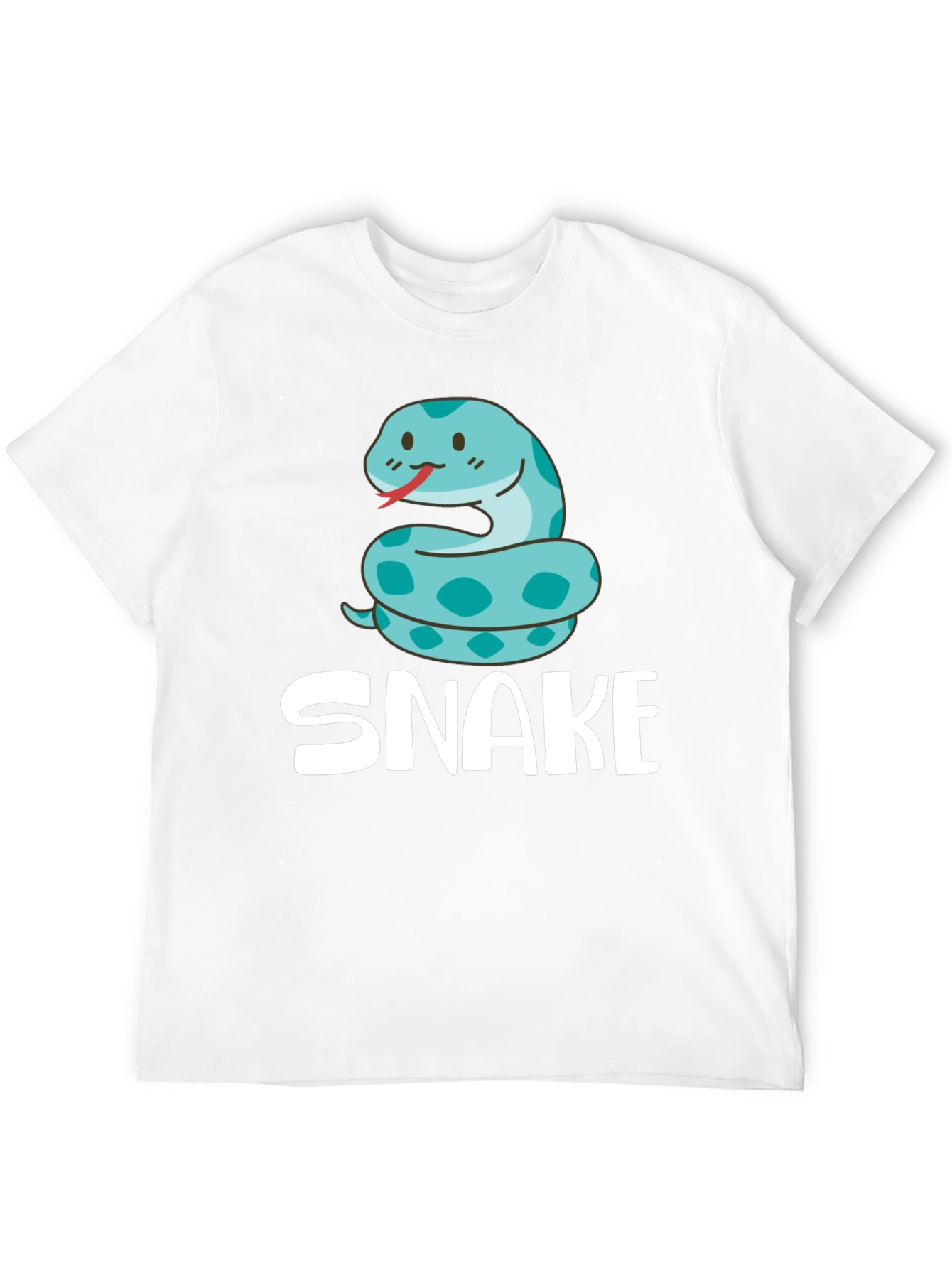 Black Cute Cartoon Snake T-Shirt - Black view 12