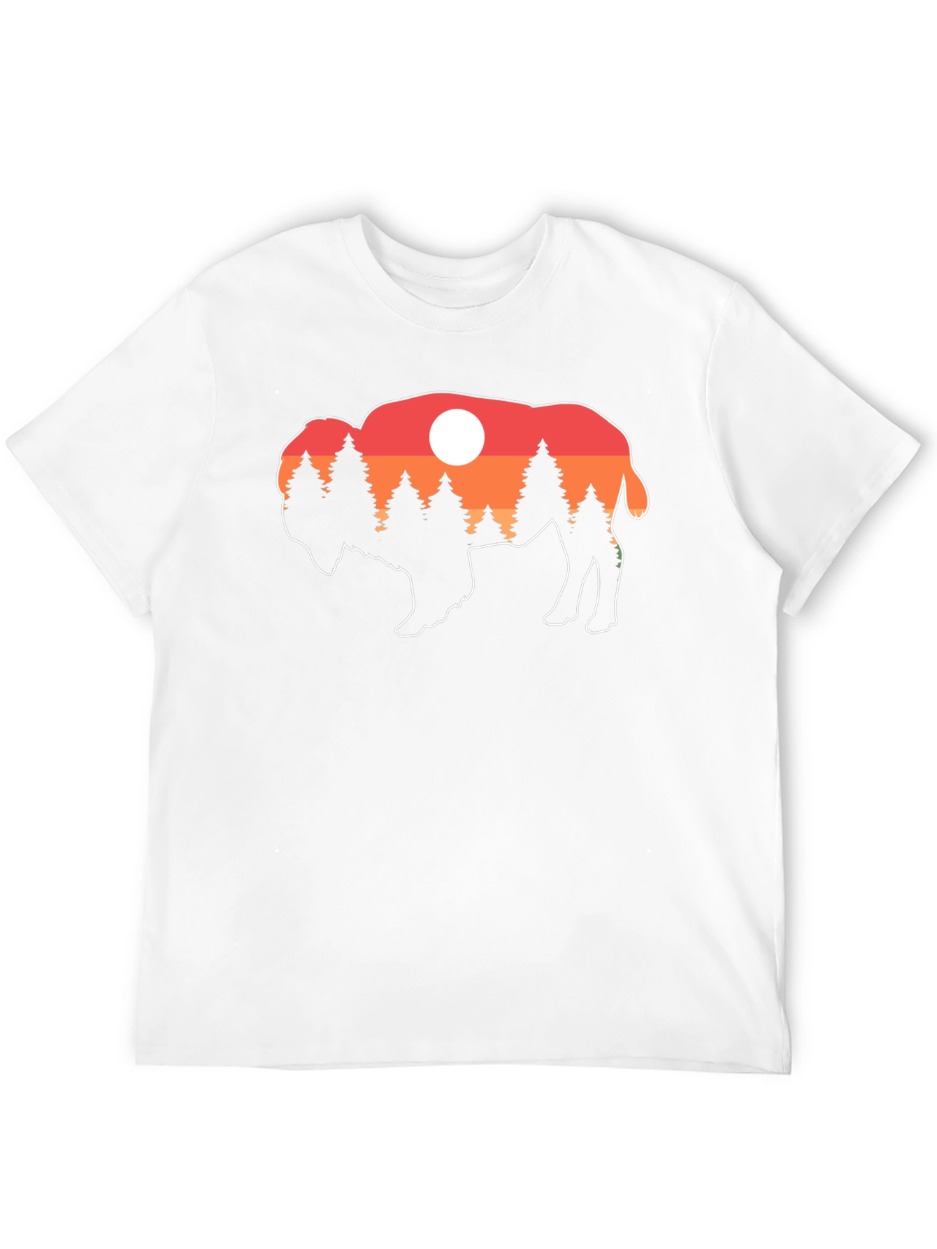 Black Buffalo Sunset T-Shirt - Nature Inspired Graphic Tee view 12