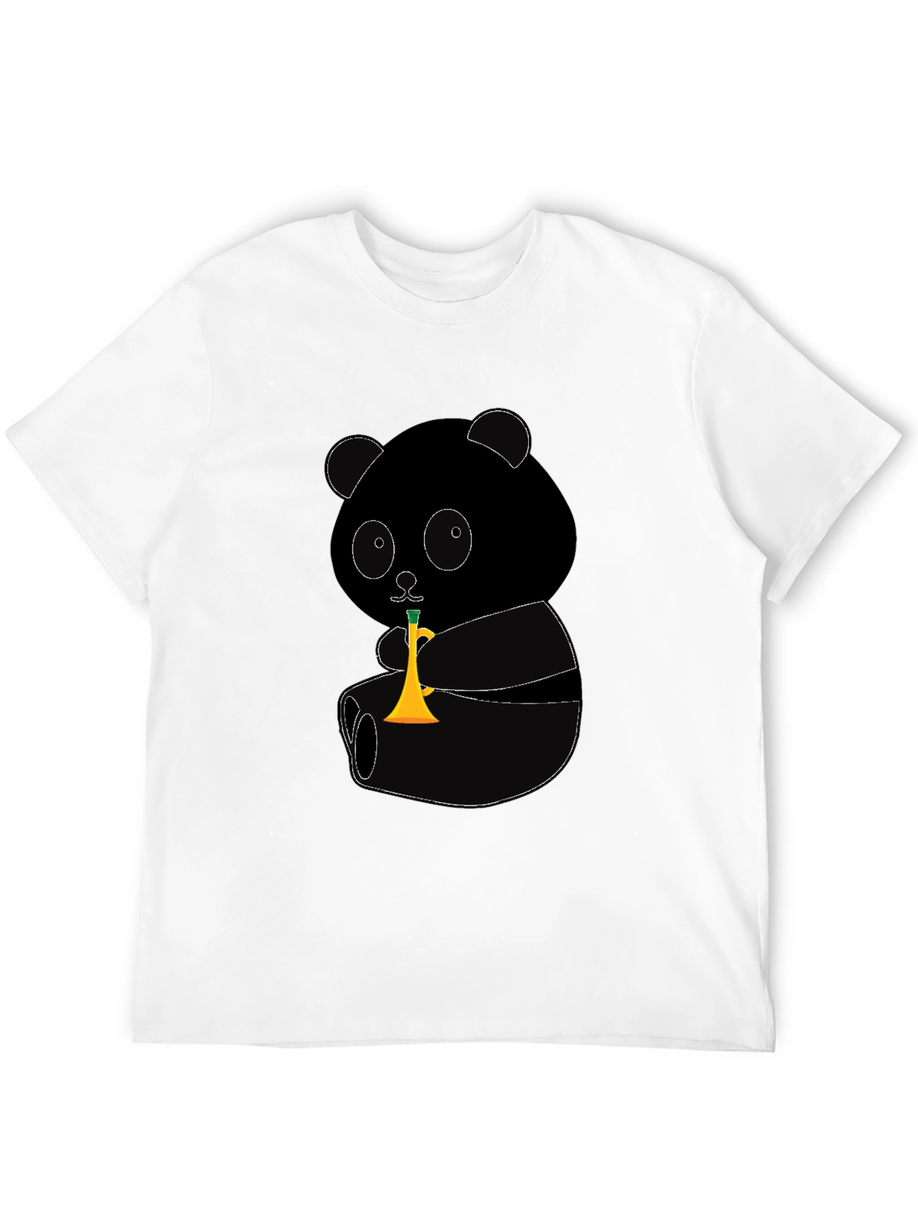 Black Panda Trumpet Graphic T-Shirt view 12