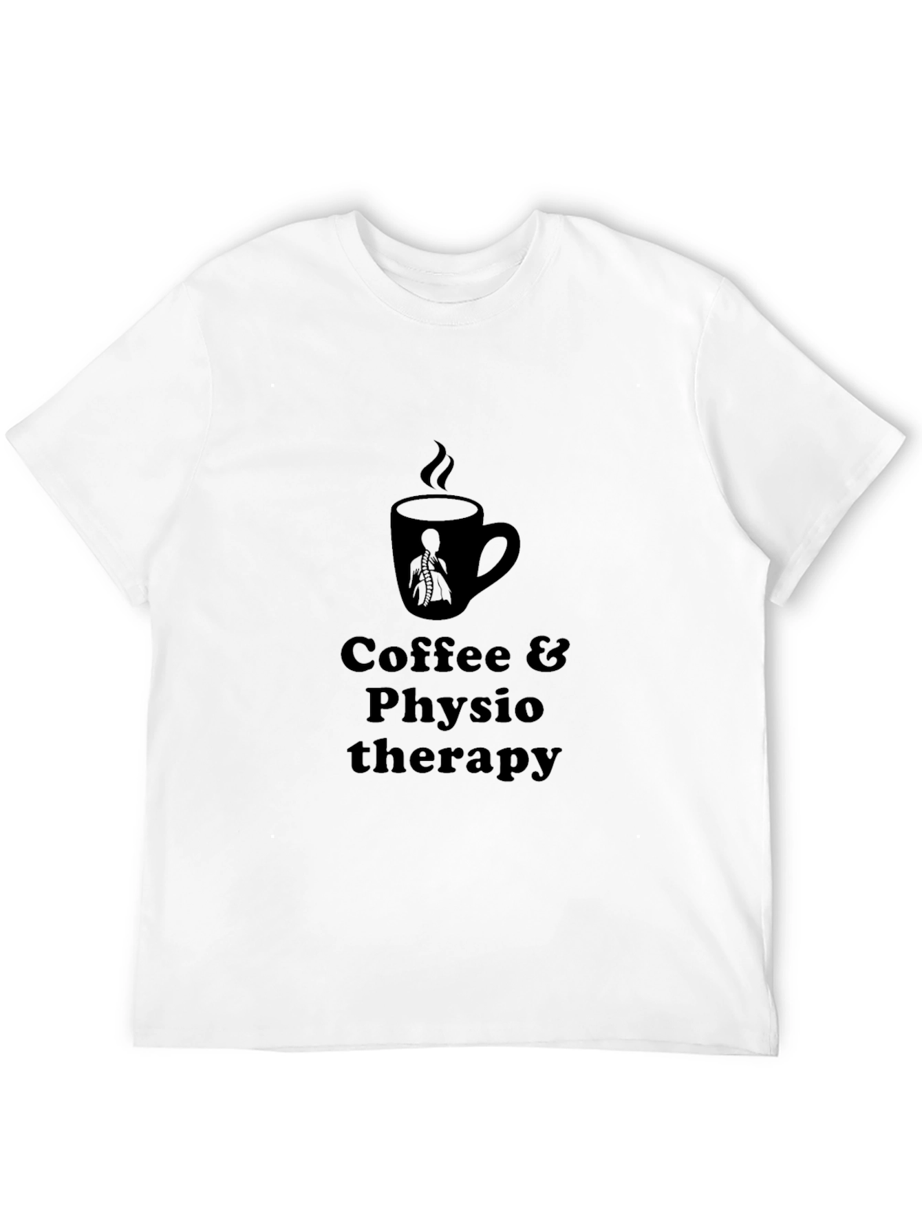 Black Coffee & Physiotherapy Black T-Shirt view 12