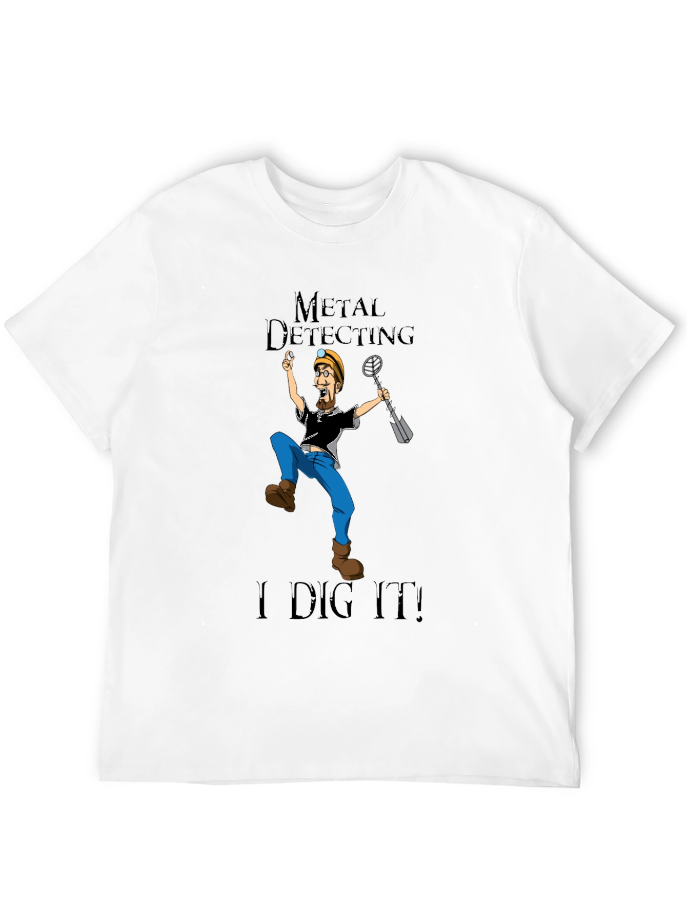 Black Metal Detecting T-Shirt - I Dig It! view 12