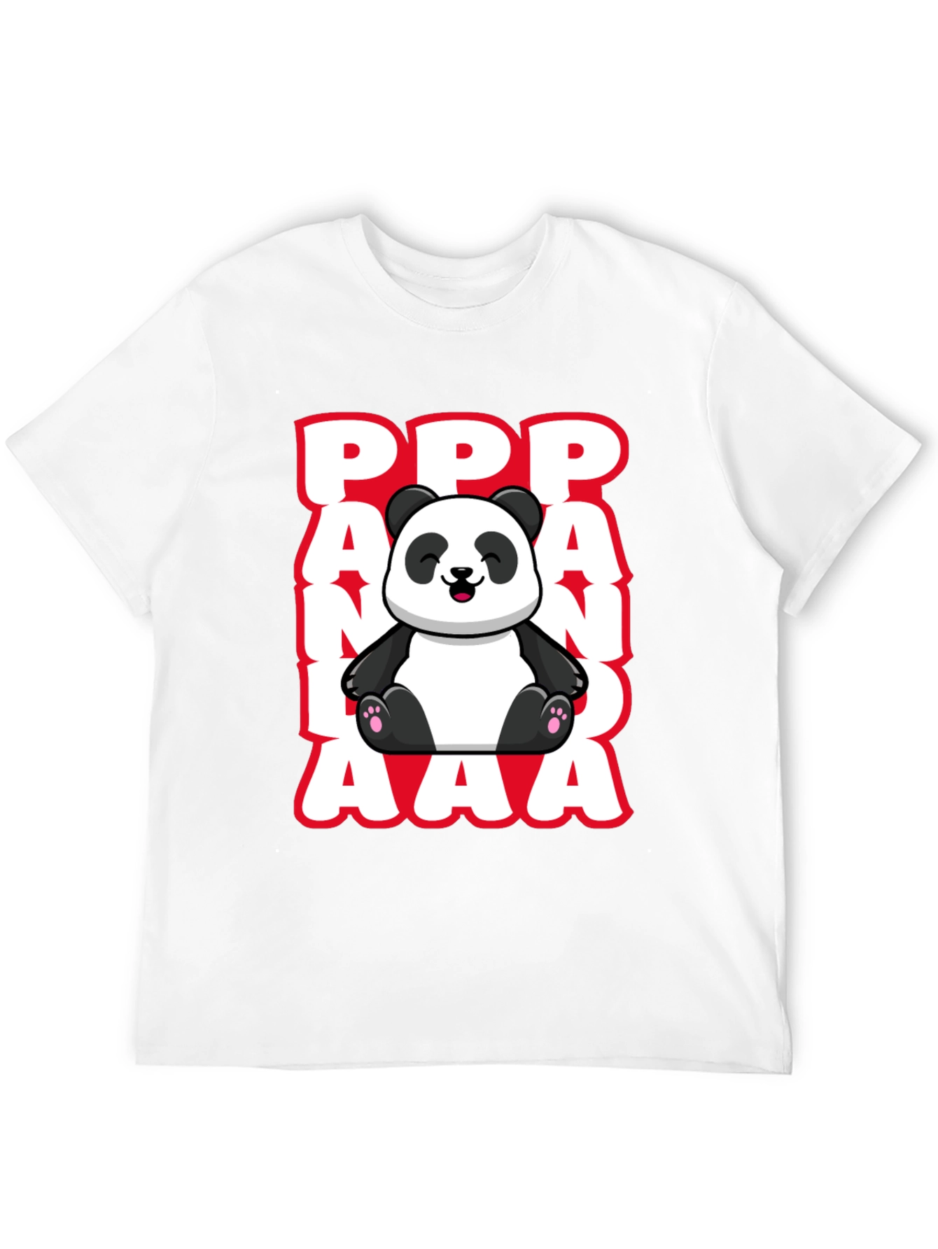 Black Cute Panda T-Shirt - PPP AAA Design view 12