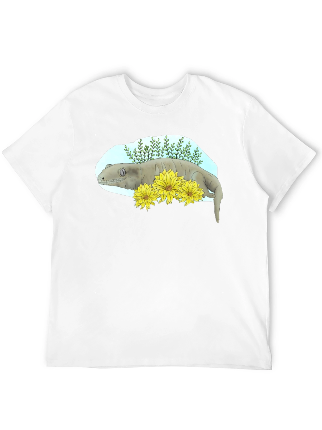 Black Crested Gecko Graphic Tee - Unique Reptile Lover's Shirt view 12